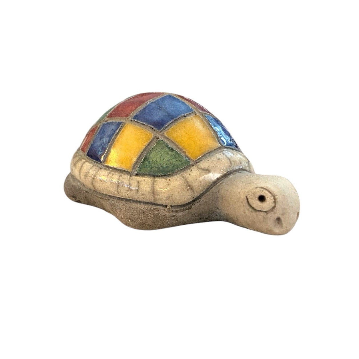 South Africa Art Pottery Raku Mini Tortoise Turtle 3” Animal Handmade Signed