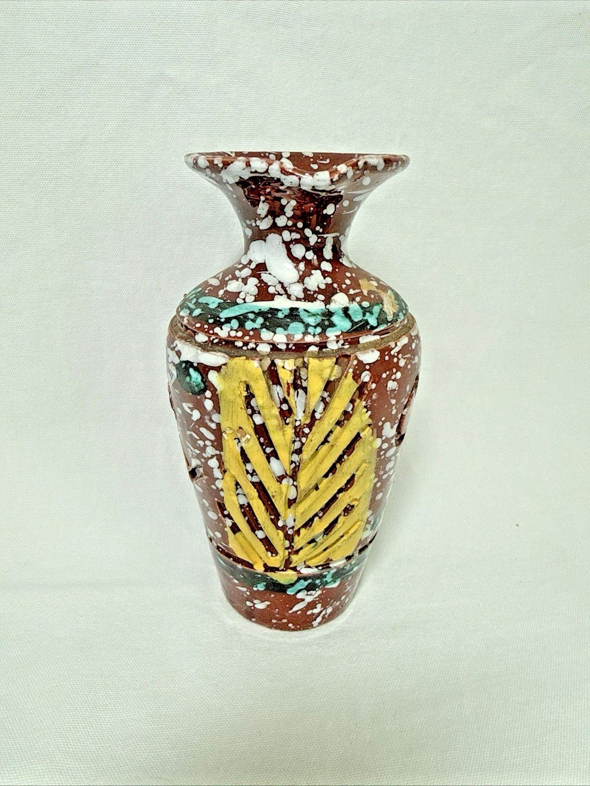 Vintage MCM Bitossi Style Art Pottery Ewer Vase Redware 7.5” An Italian Beauty