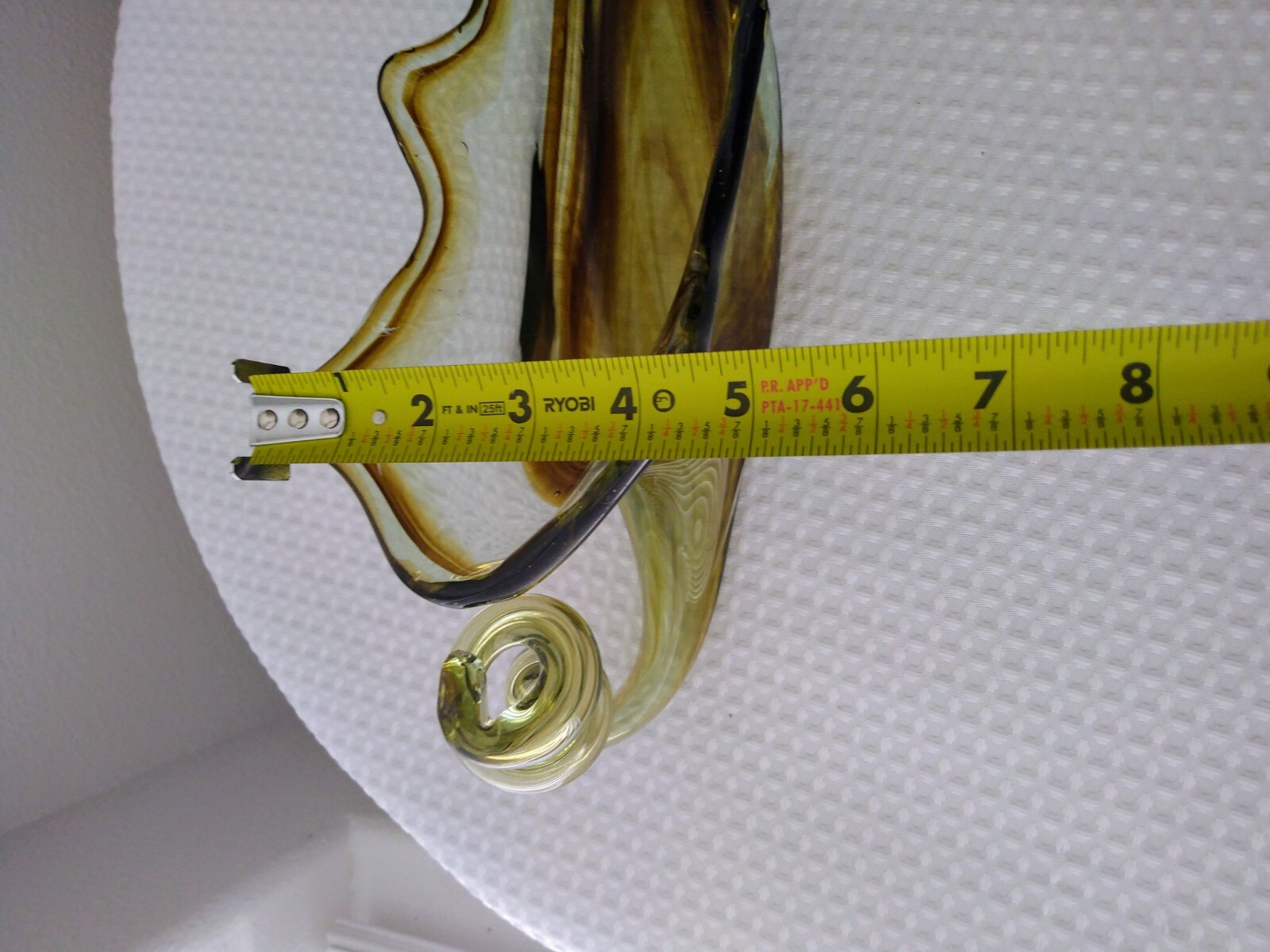 Vintage 70’s Handblown Art Glass Vase, Candy Dish Home Decor – 15.25′ Long