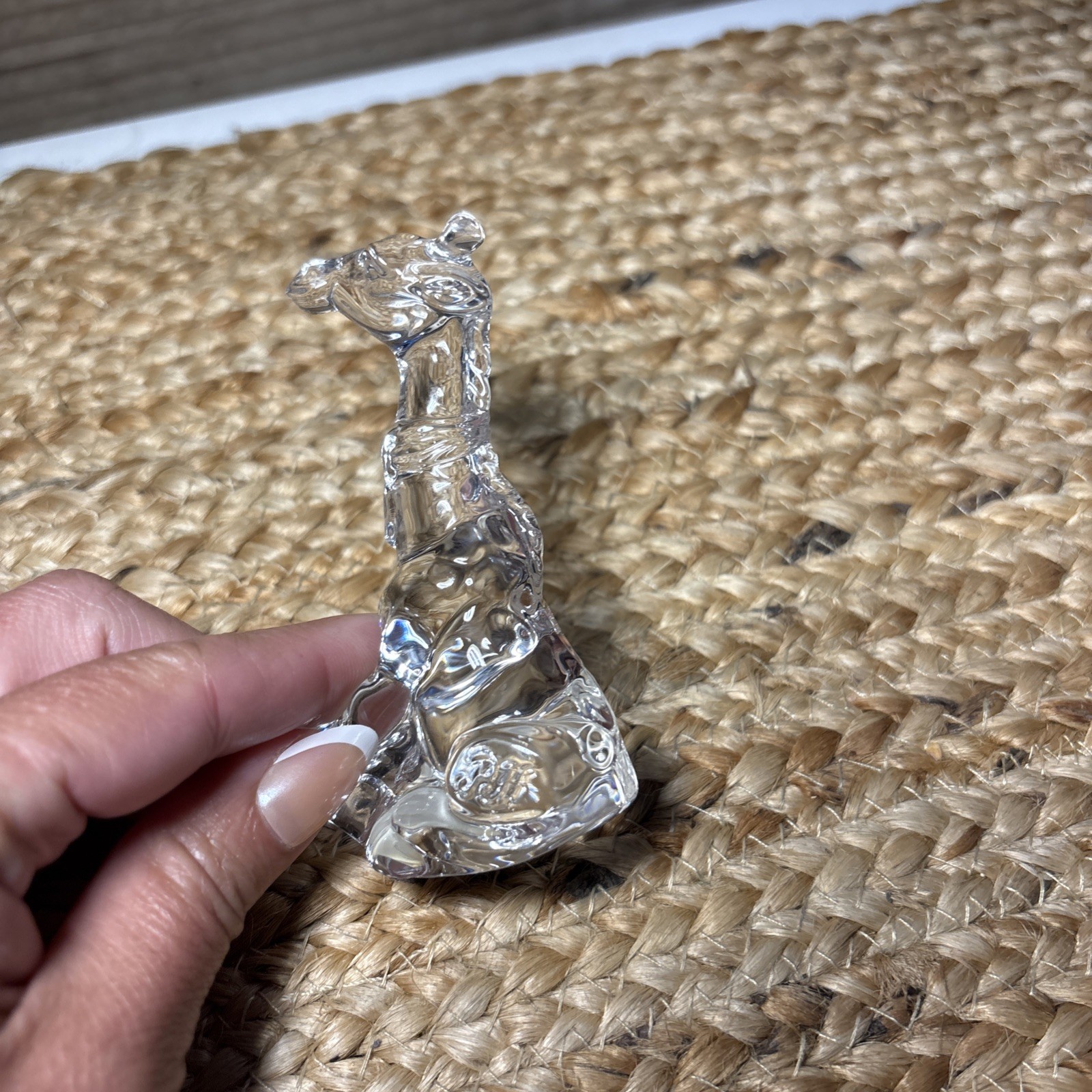 Princess House 24% lead crystal tressure rocking giraffe figurine from Germany