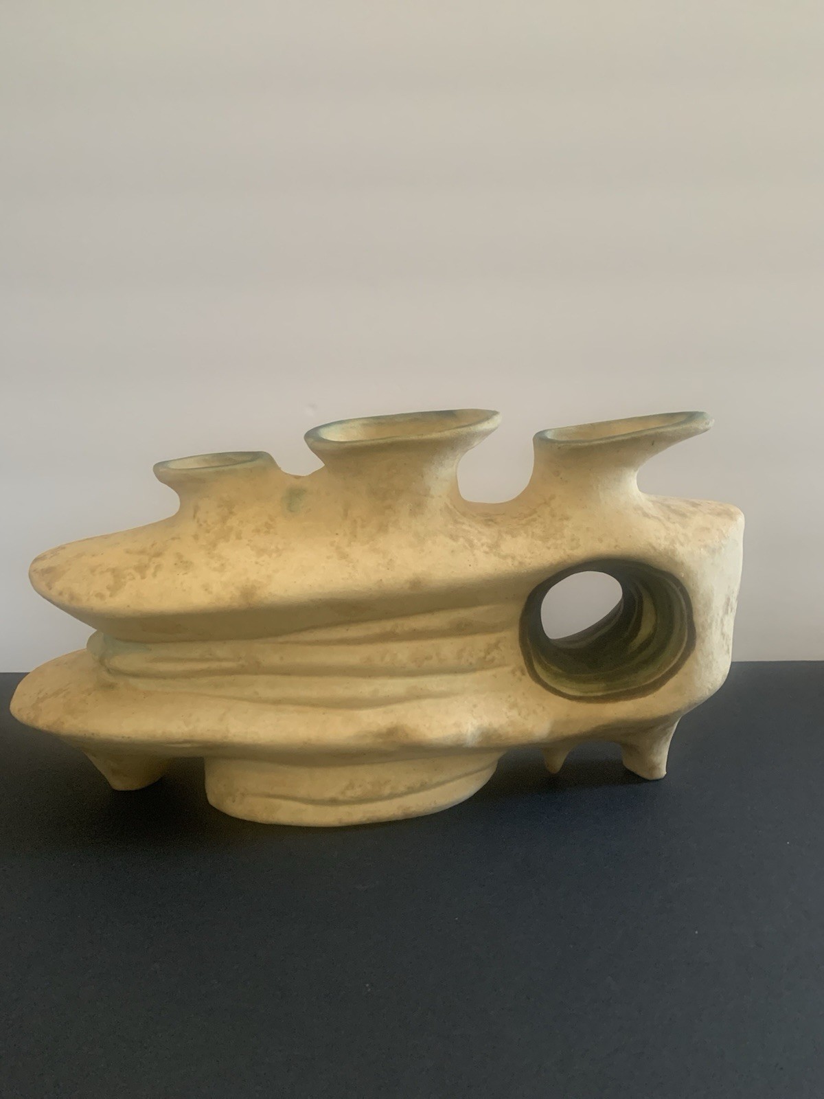 Vintage Nikos Dazelidis Space Age Art Pottery Sculpture Vase MCM Greece 1960s