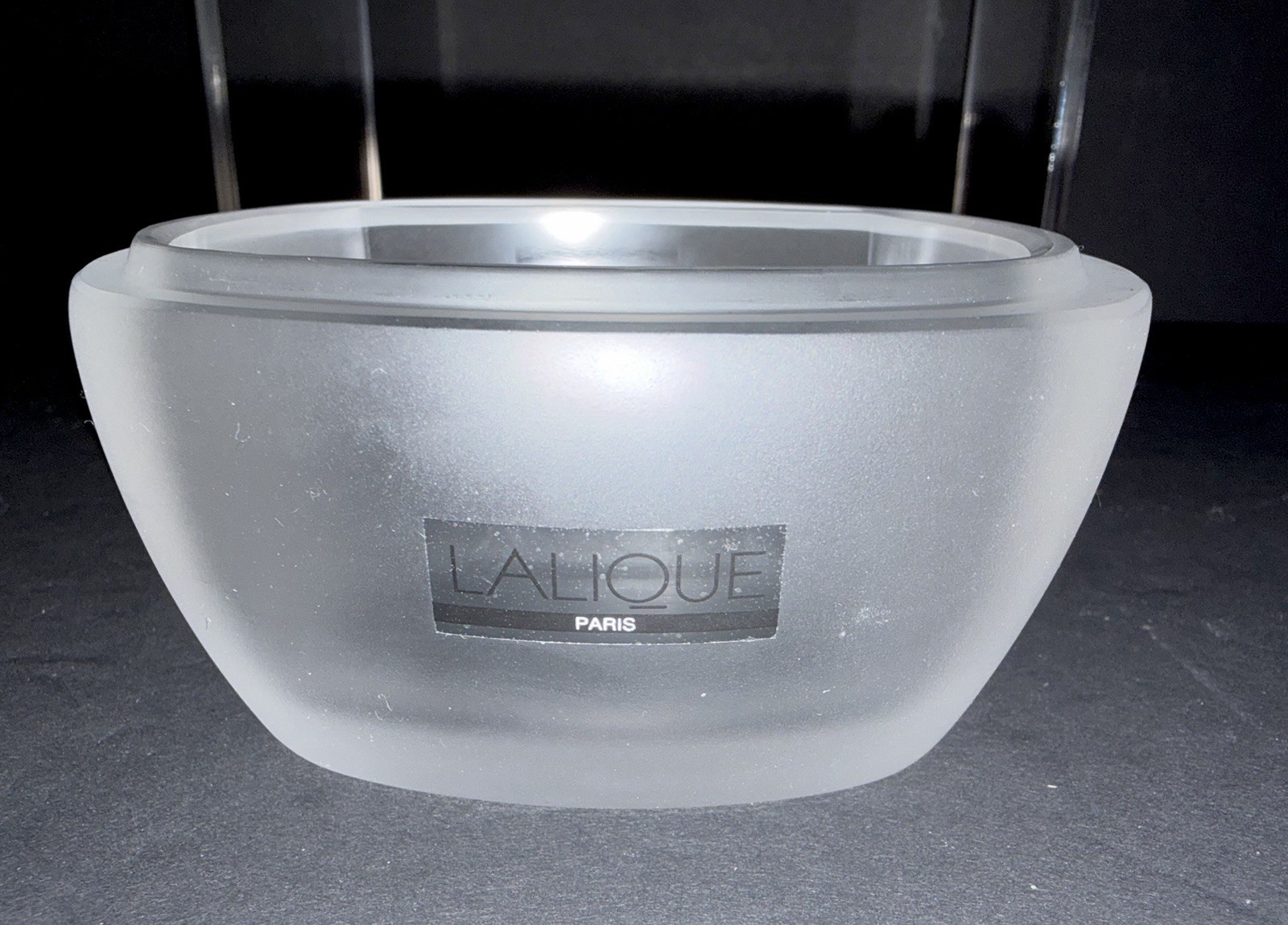 Lalique Mirabelle Crystal Box Signed Marie-Claude Lalique Dated 1992 Lidded