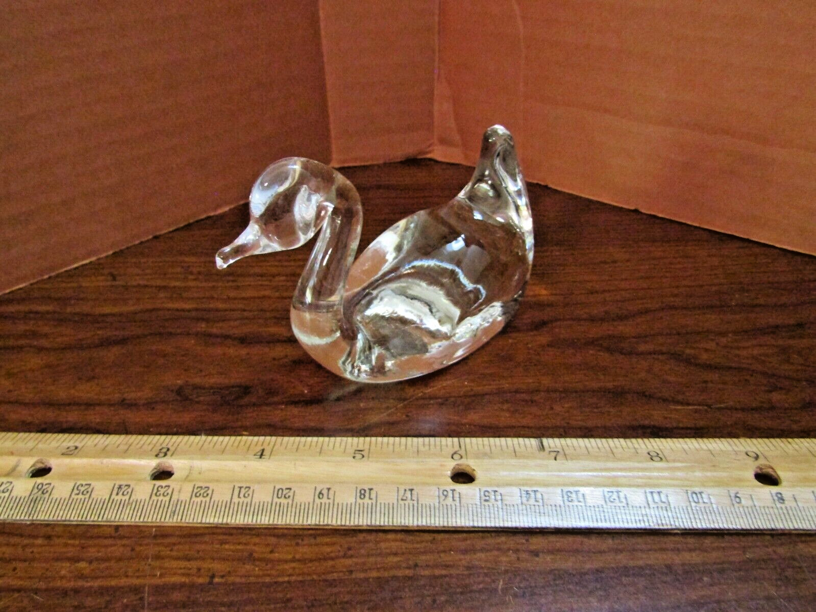 CRYSTAL SWAN – 4-1/4 BY 1-1/2 BY 3 INCHES