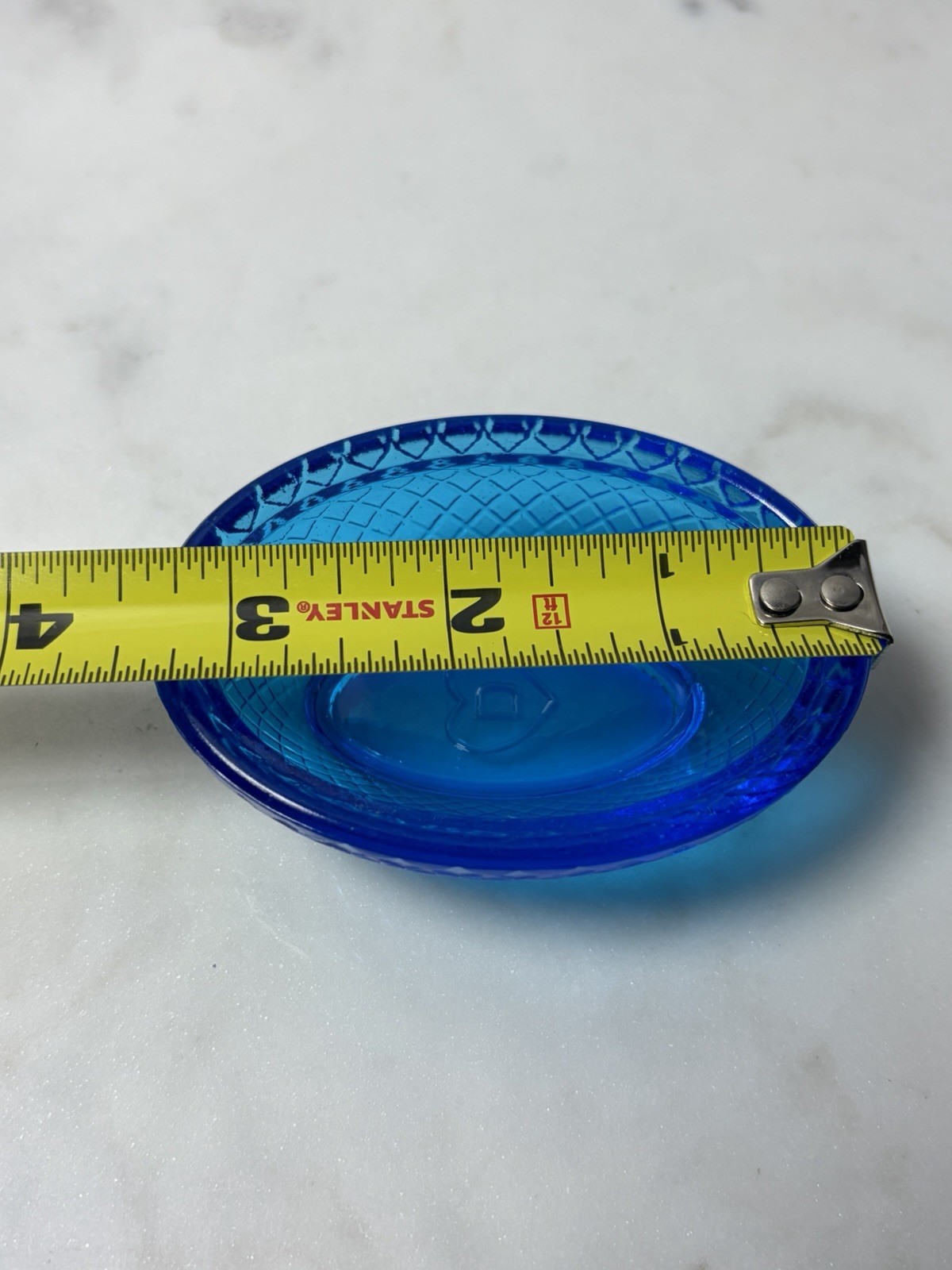 Vintage Degenhart Marine Blue Mini Hen On Nest