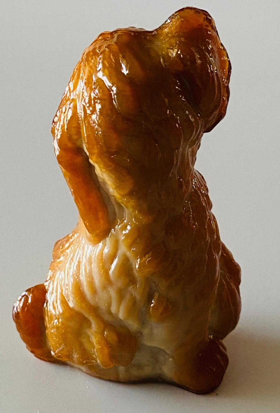 Boyd Glass Skippy the Dog Carmel 1985 #27 B in Diamond w/ One Line Figurine