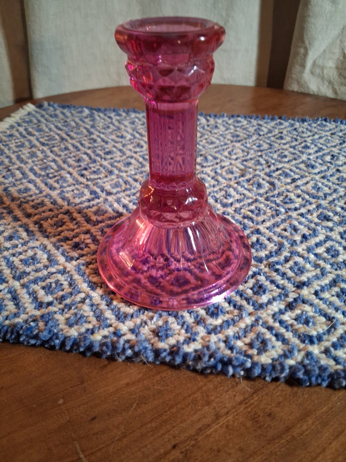 carnival glass candle stick holder vintage