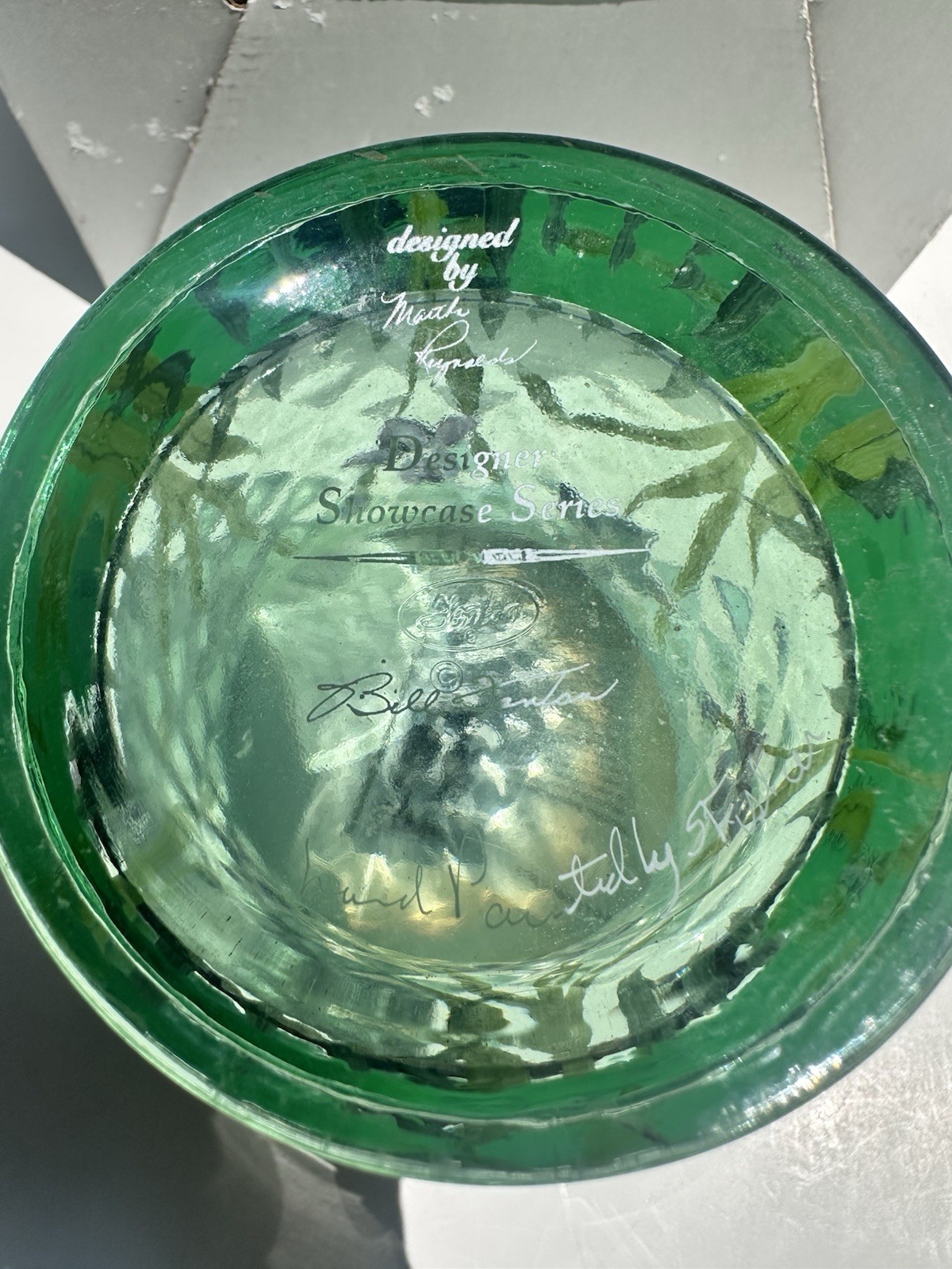 Fenton Art Glass “Designer Showcase” Flip Vase Signed By Bill Fenton