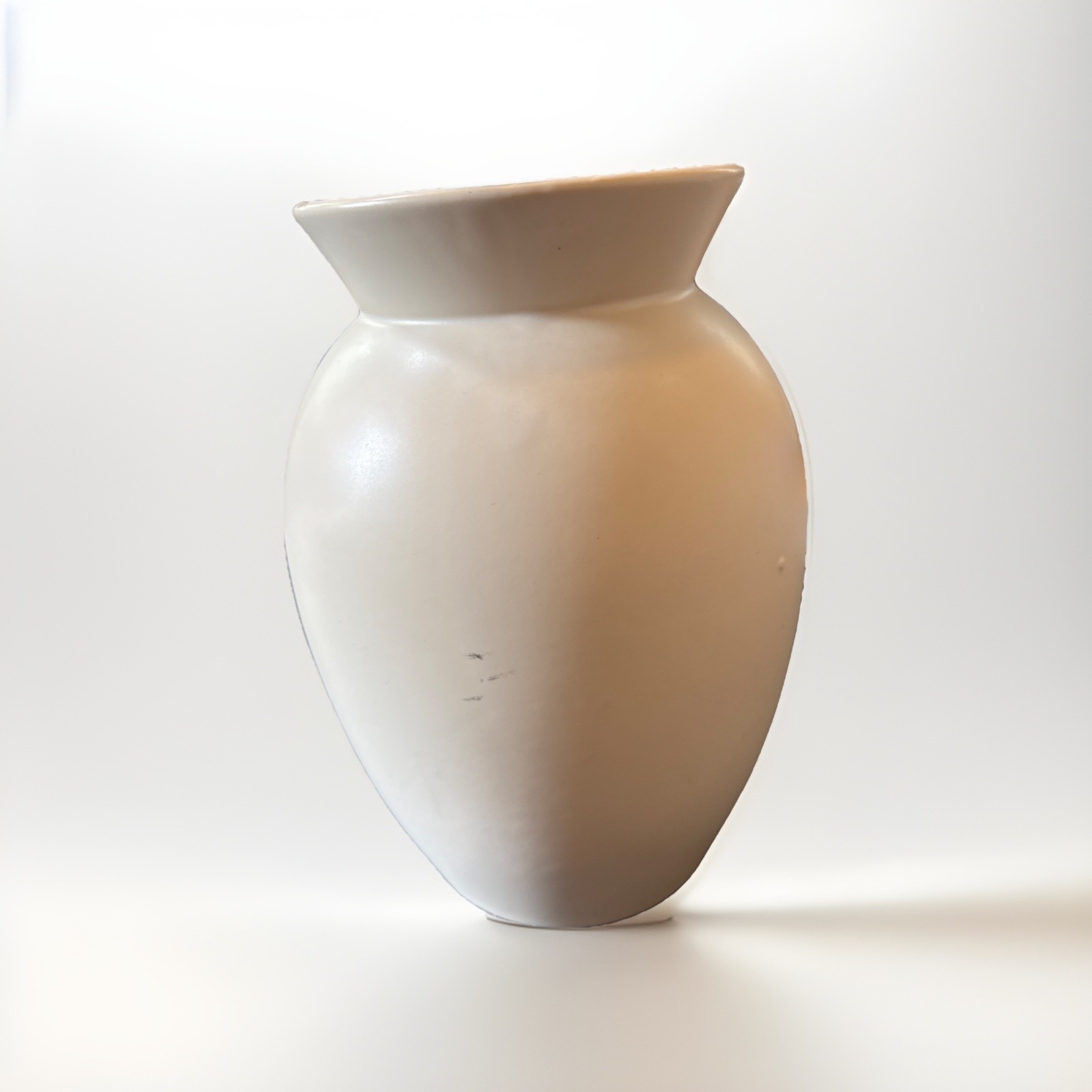 Beautiful white with pink flowers McCoy vase, 9.5 inches