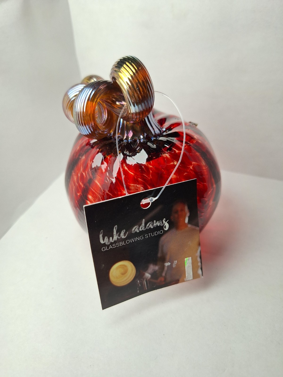 Hand-blown glass ornament from the Luke Adams Glassblowing Studio, CHIPPED DAMAG