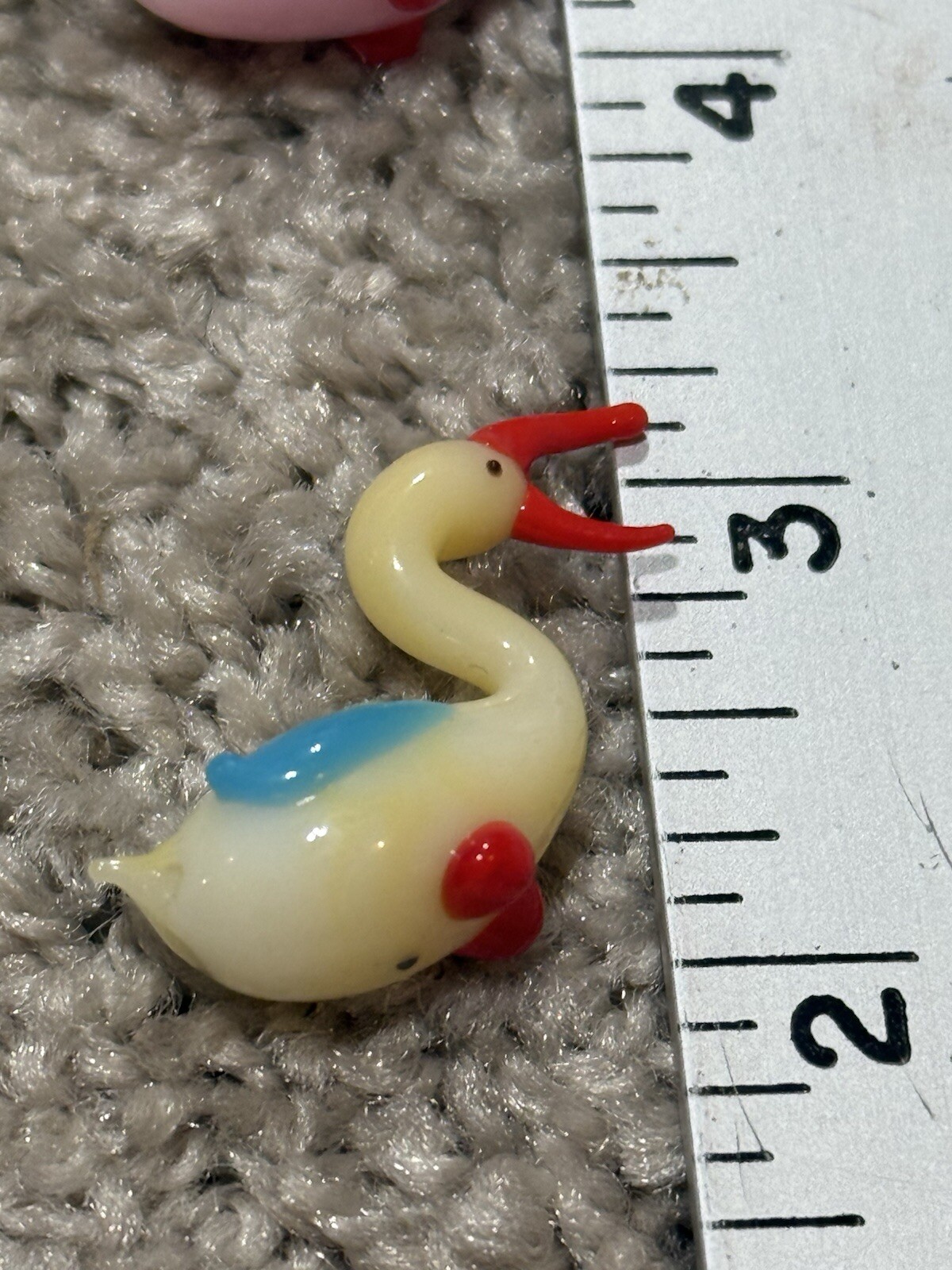 Vtg 4 Red Ball Brand Miniature Glass Figurines Hand Blown. ~ Japan ~ Birds