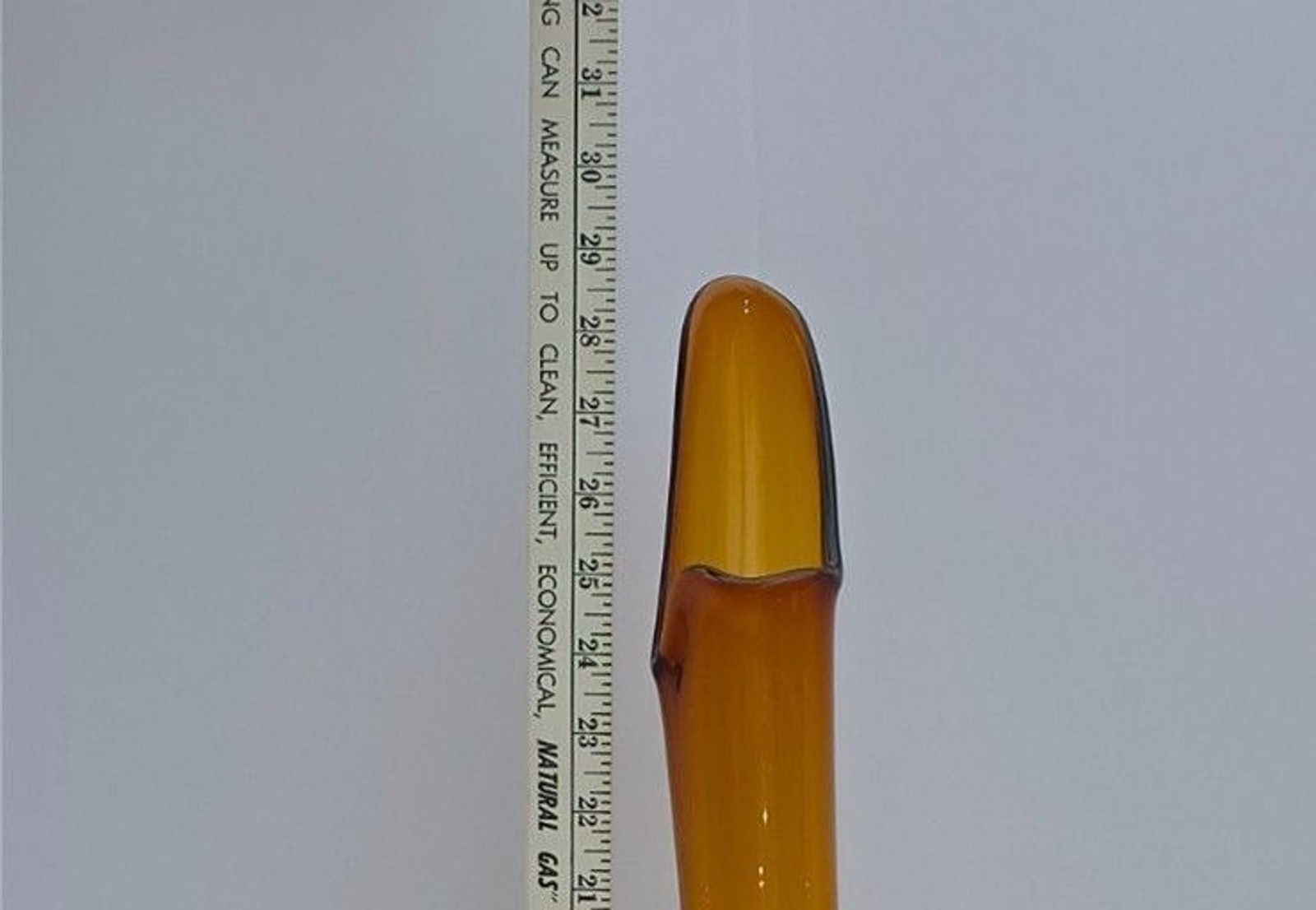 LE Smith Hand Swung Glass 28.5″ Tall Floor Vase Simplicity/ Smoothie Fat Bottom