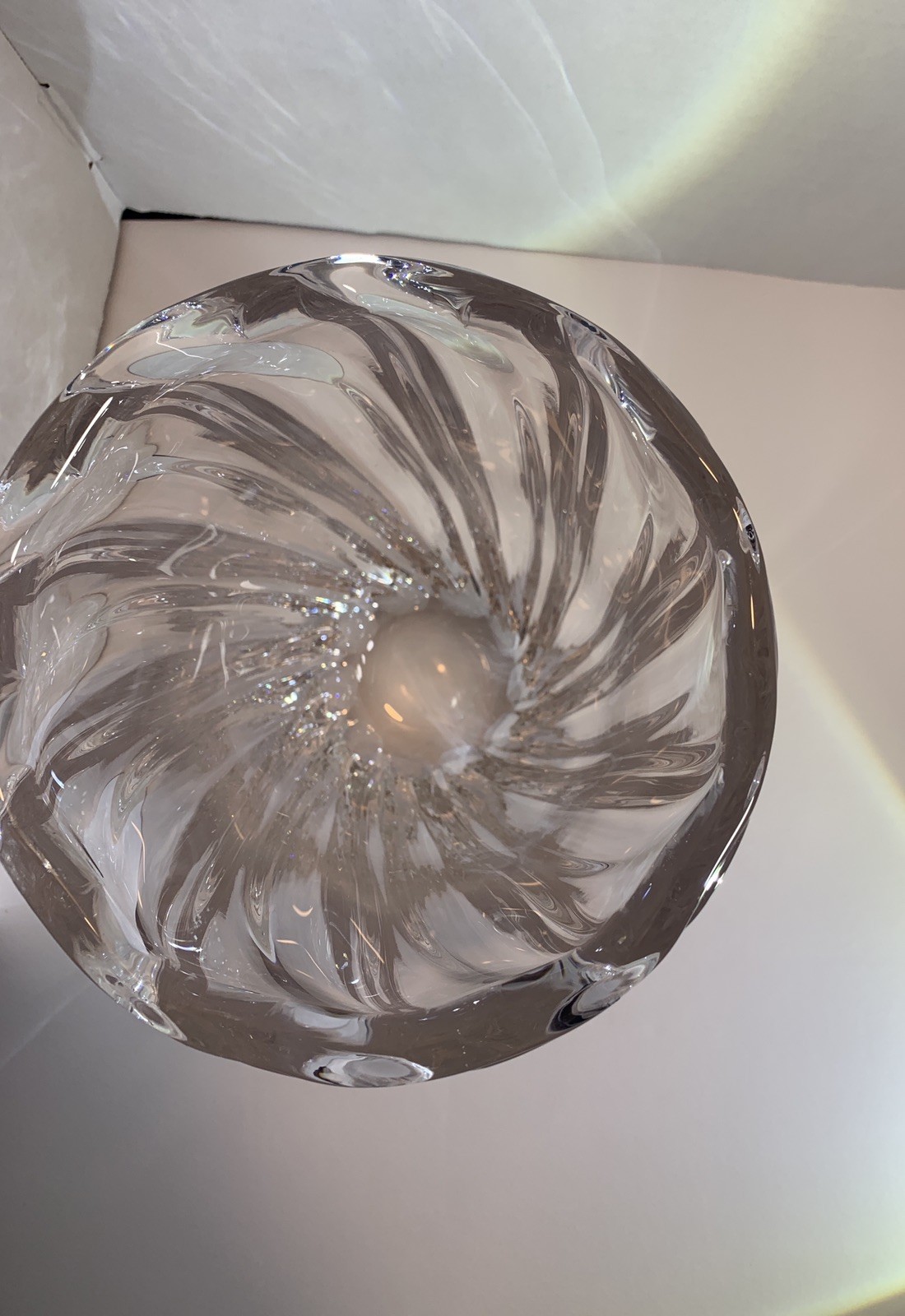 Vintage Mikasa Heavy Crystal Brilliant Centerpiece Vase 10″ Mint Condition