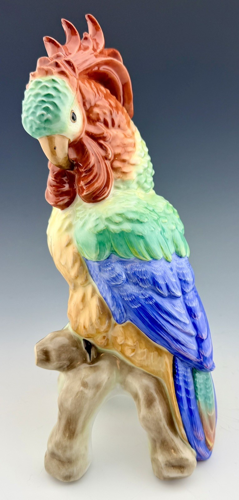 🦋 MINT HEREND Large 11” Cockatoo Natural Parrot Bird Figurine ($1,090 Retail)