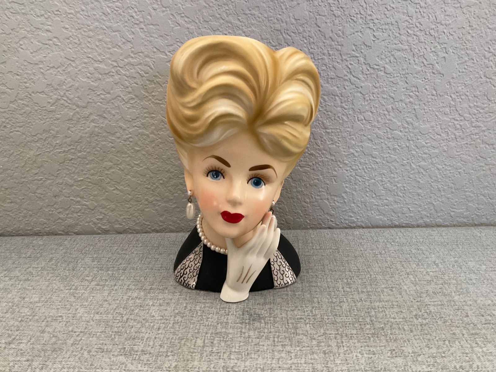 Vintage Blonde Lady Head Vase RELPO