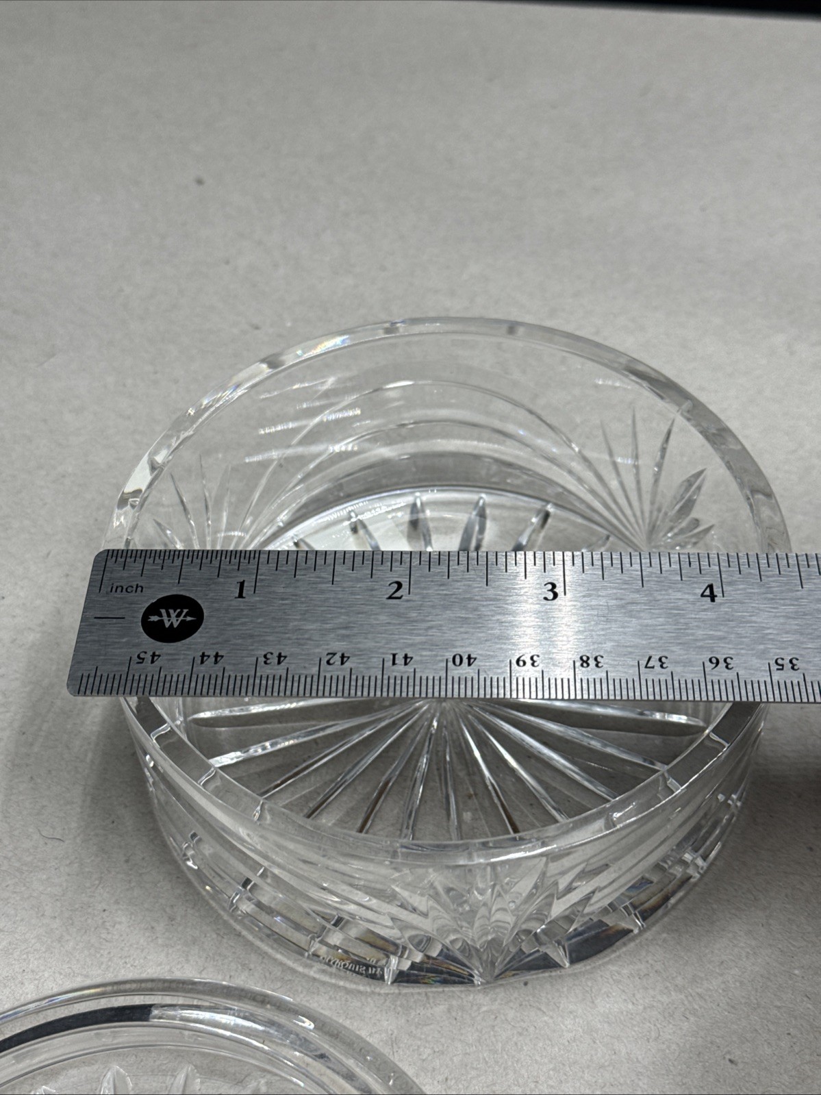 MARQUIS by WATERFORD GERMAN HANDCUT CRYSTAL ROUND LIDDED TRINKET JEWELRY BOX
