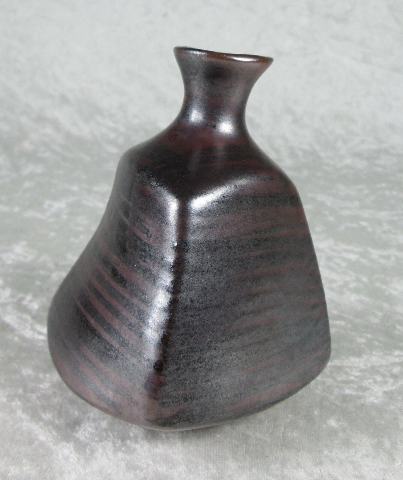 Japanese Mid Century Pottery Vase OMC Takahishi Style 4-1/2 in Tall Vintage