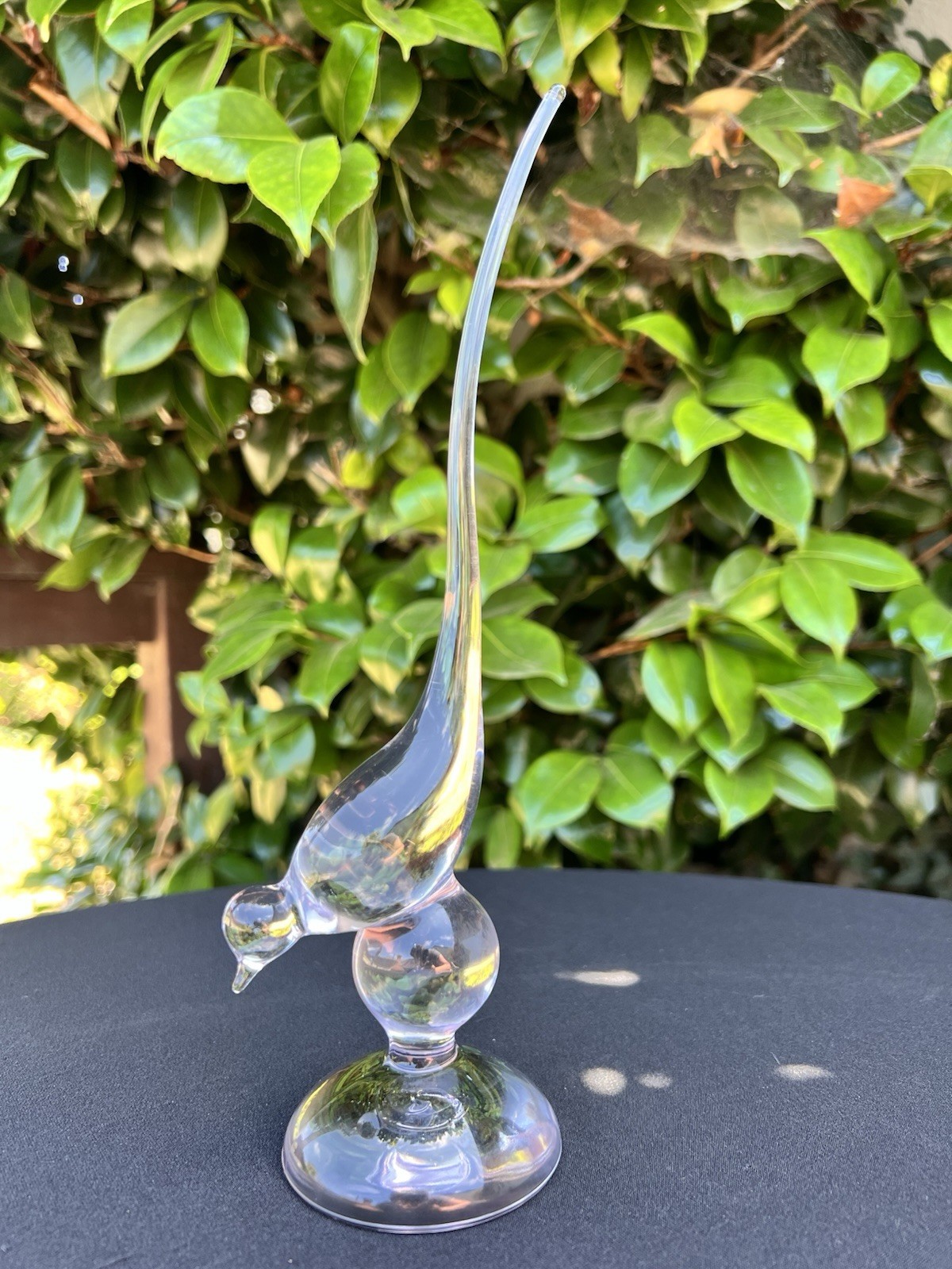 Vtg Viking Glass 1311 Long Tail Bird Lavender Sun Purple Manganese 365nm Glow