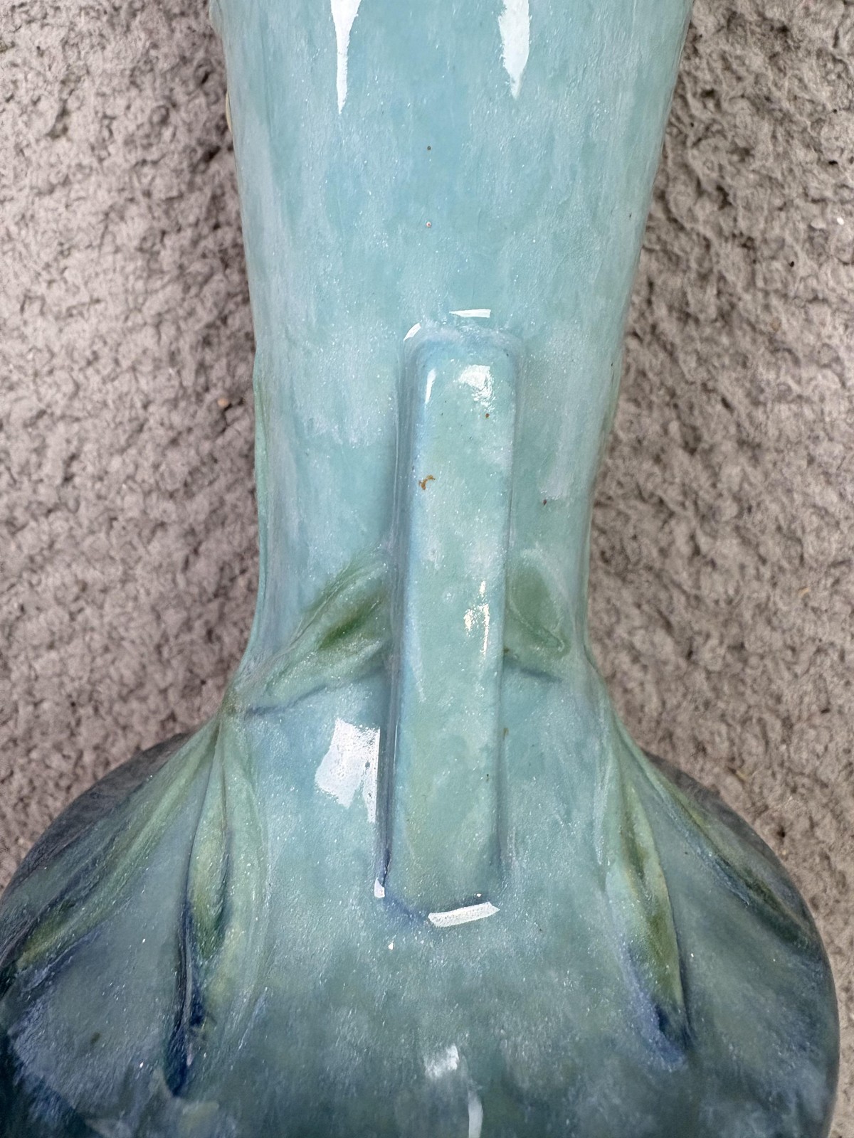 Vintage Roseville Pottery Vase 281-7 Green Floral Art Deco USA 7in Ceramic