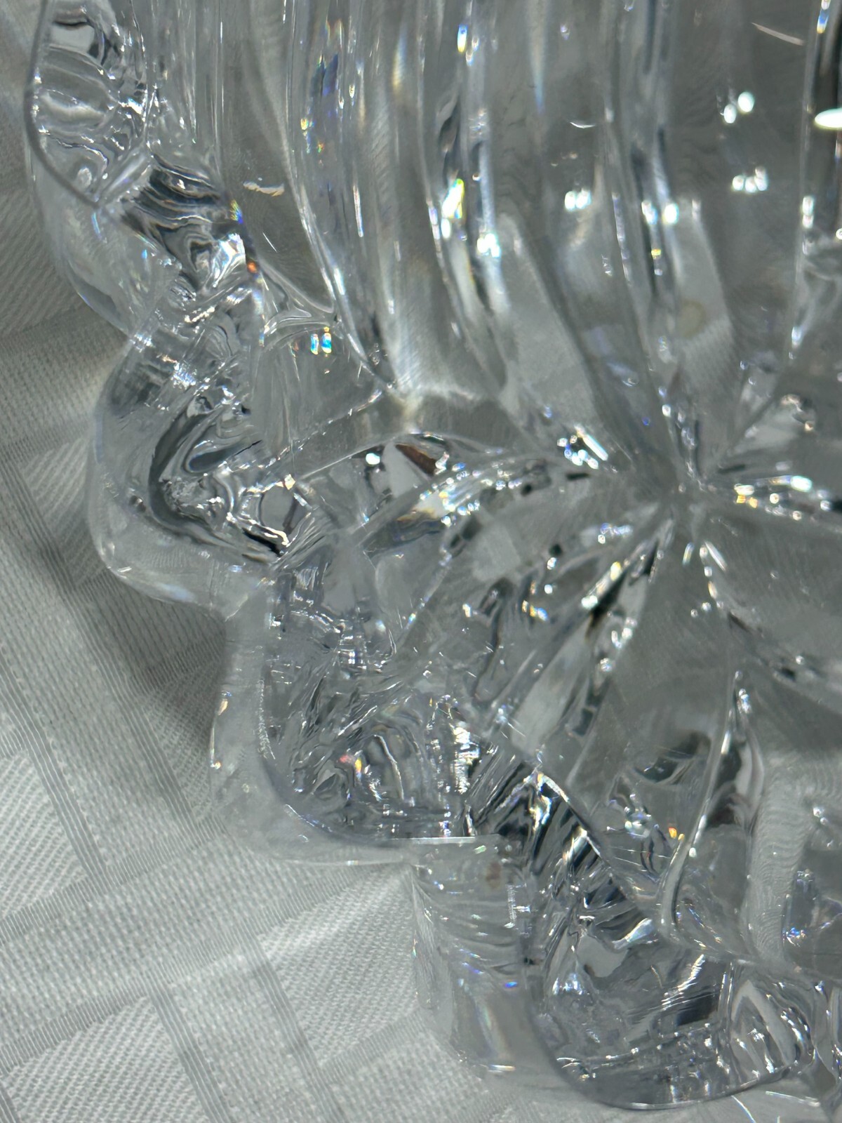 EXQUISITE ORREFORS CRYSTAL CENTERPIECE BOWL SIGNED & NUMBERED BY LARS HELLSTEN