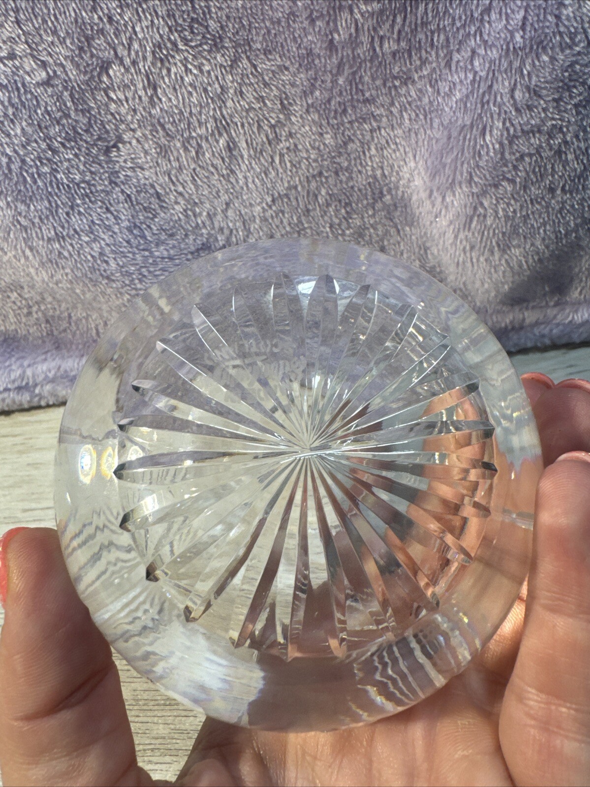 1970s Rose/Violet Vase Star of Edinburgh by Edinburgh Crystal Scotland