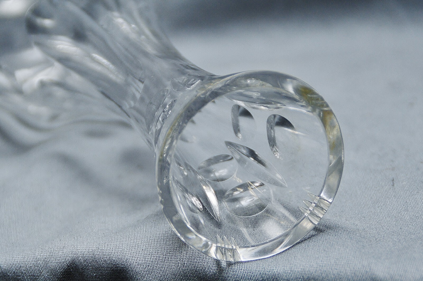 Vase Solifleur Lead Crystal, Art Deco, cut, footed, 26 cm