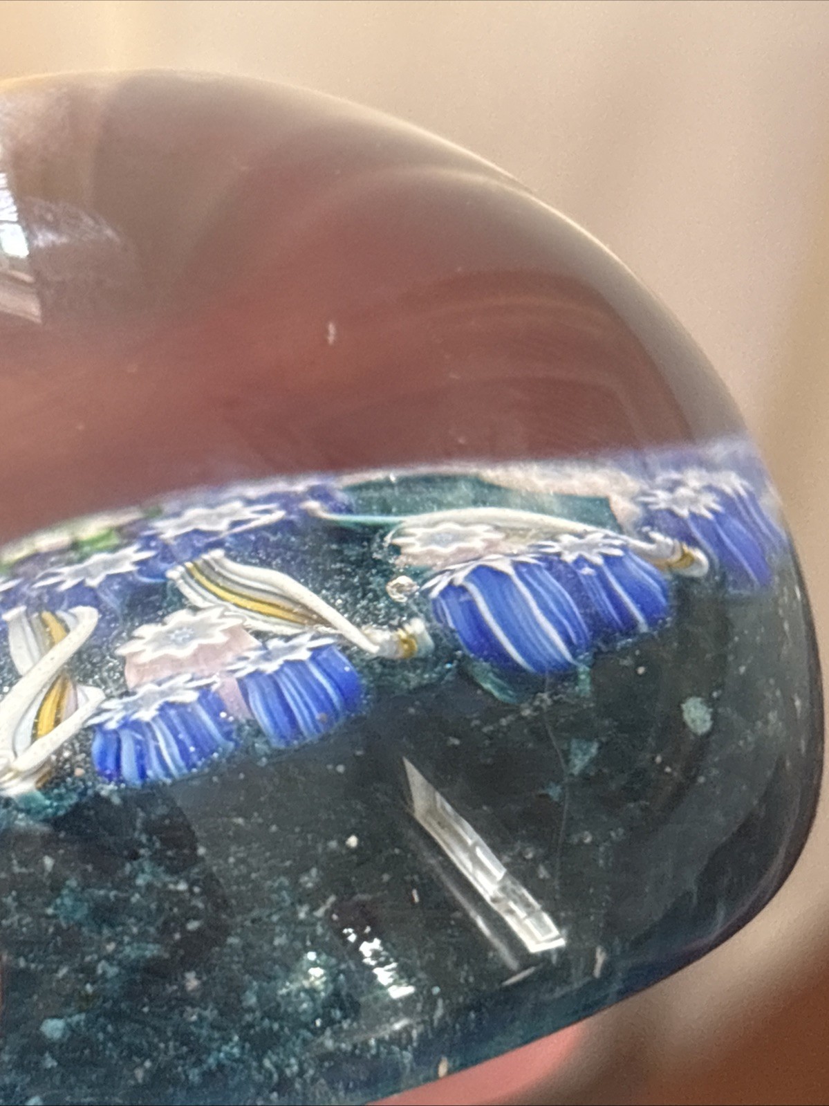 John Deacons Scotland Blue Paperweight 2 1/2 Inches