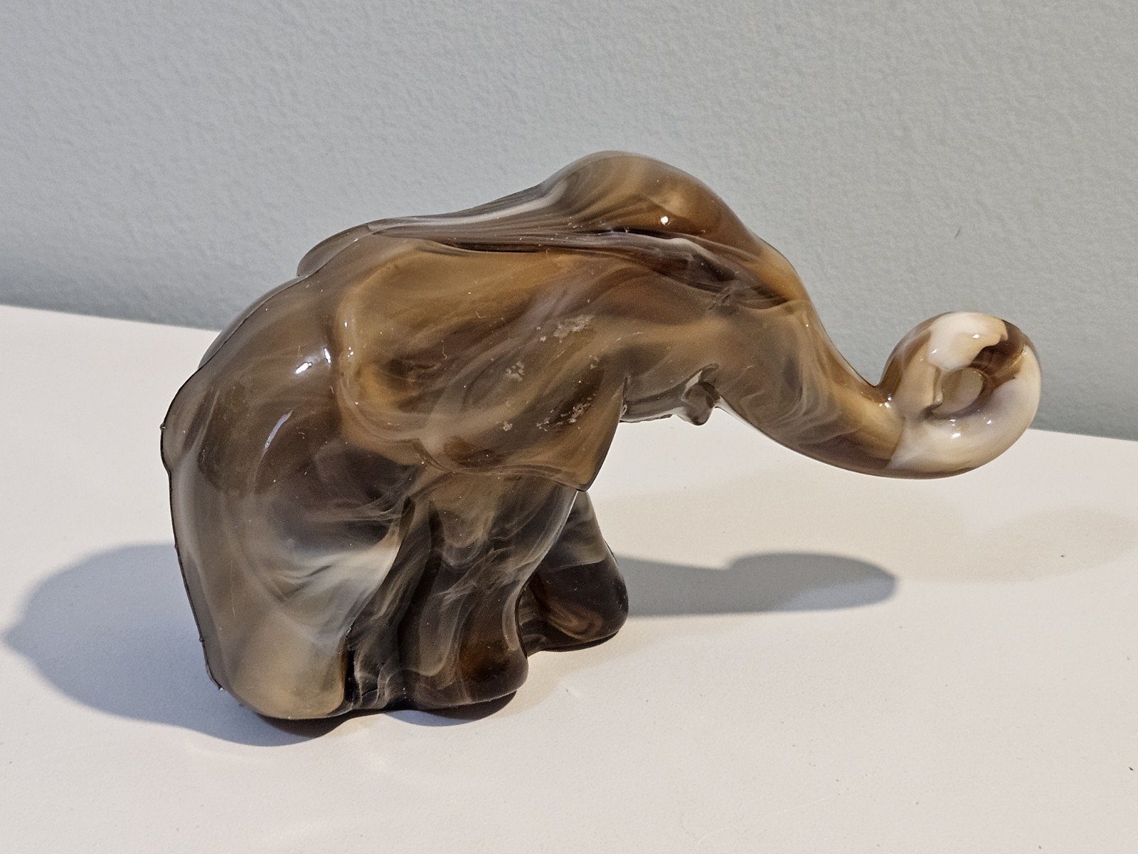 Vintage Imperial Glass Carmel Slag Elephant