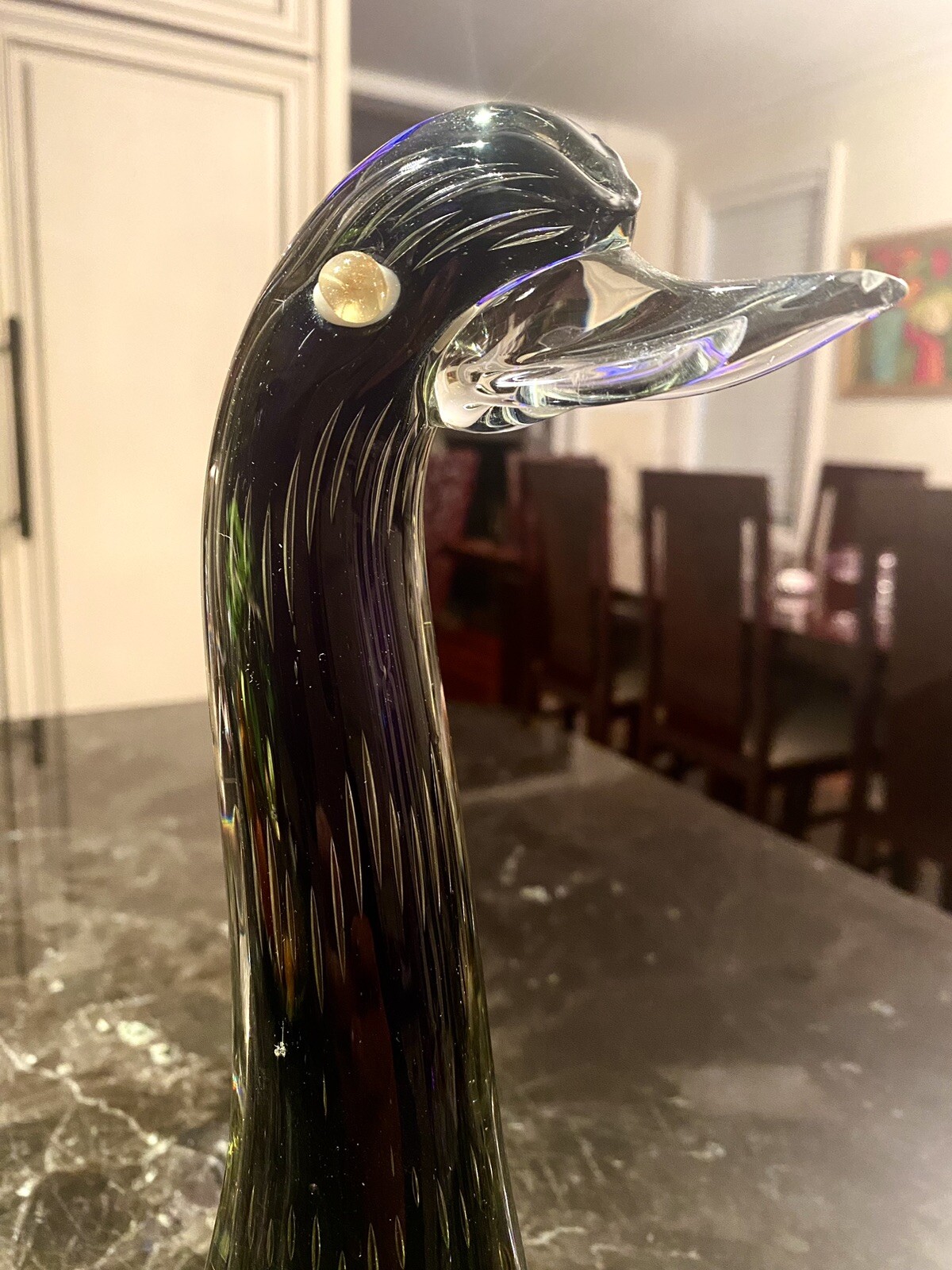 RAREST BEAUTY VINTAGE MURANO SOMERSO DUCK FIGURINE IN EXCELLENT CONDITION
