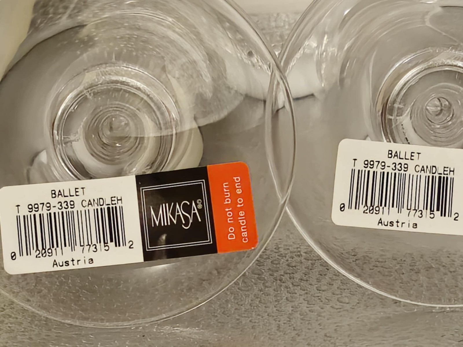 Mikasa Ballet Crystal Candlestick Holders In Original Box Elegant Design Austria
