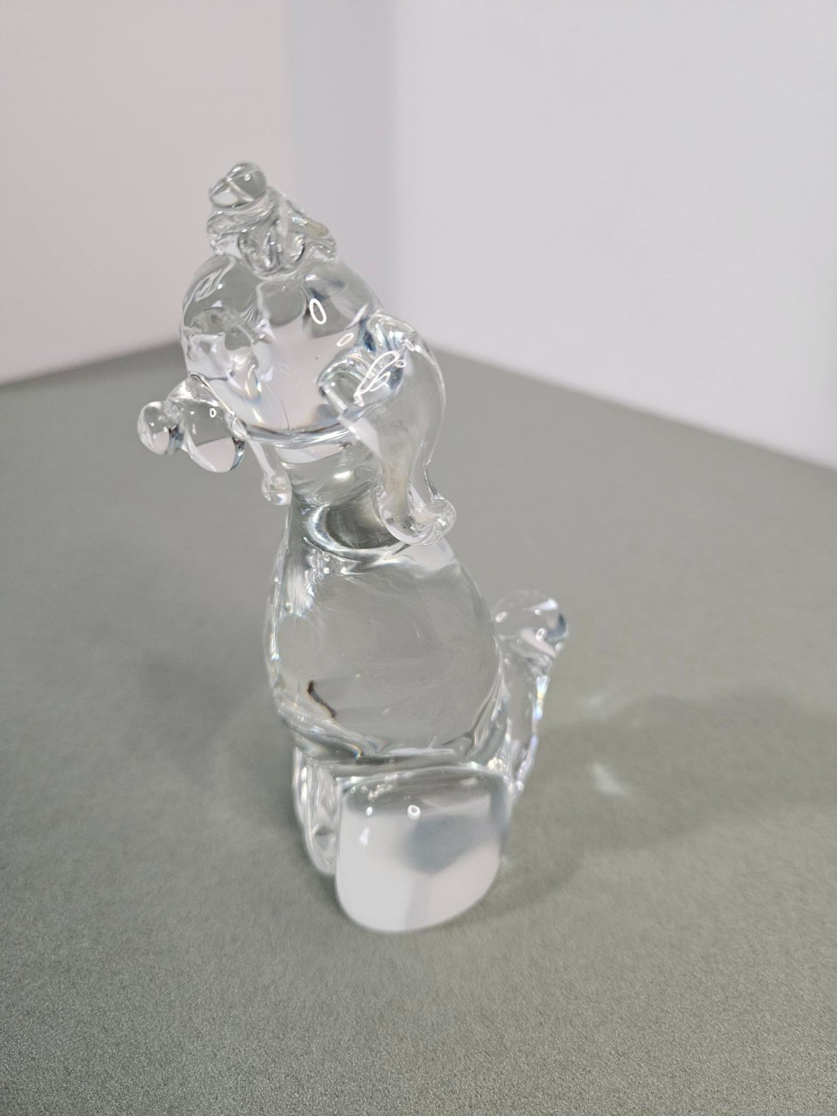 Hand blown Glass Poodle Figurine / Paperweight 5.5″ T