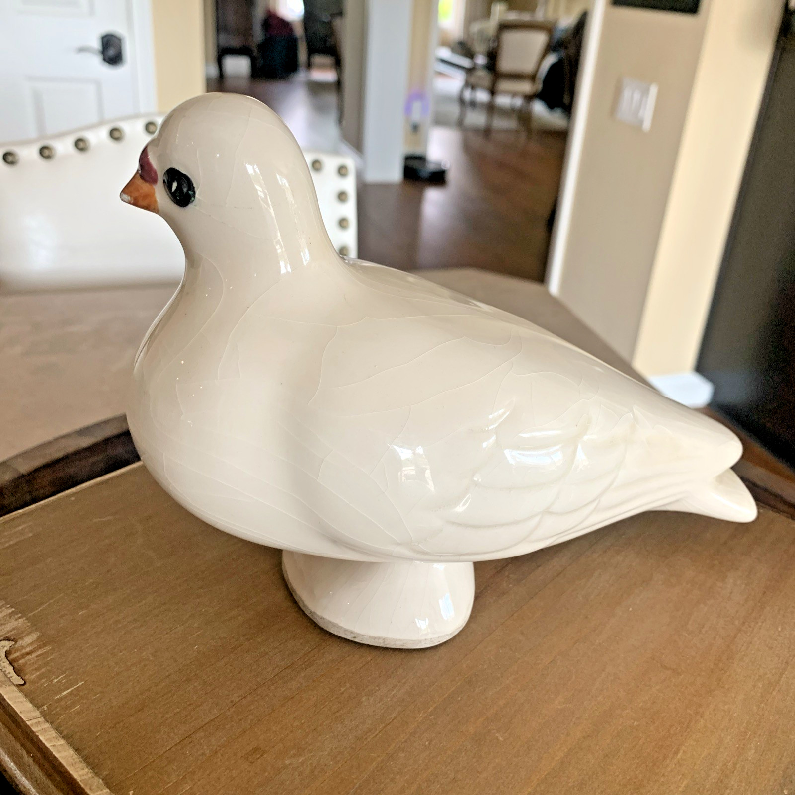 Vintage MCM Sleepy Hollow Pottery Ceramic White Dove Orville Kirby Utah