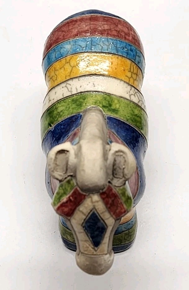 Colorful Zebra/Horse Handmade Pottery Figure Made In South Africa