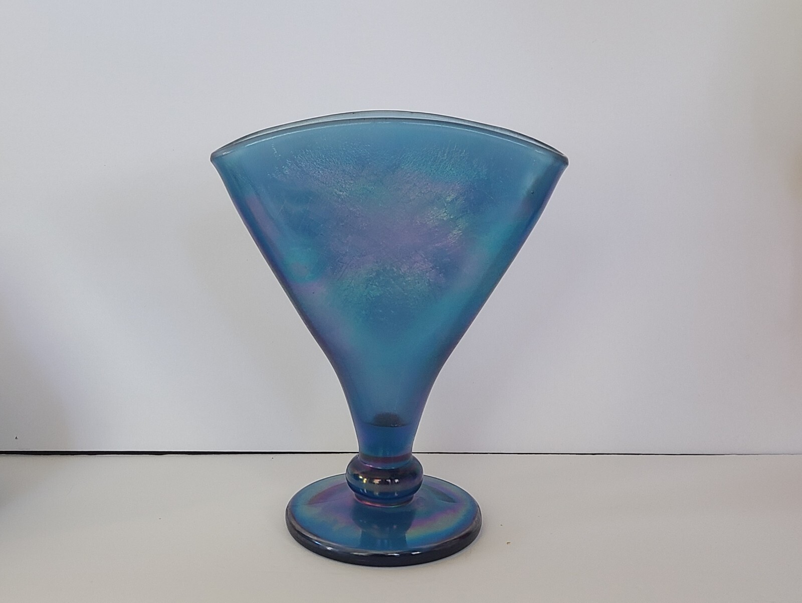 Fenton Blue Fan Vase Metropolitan Museum of Art