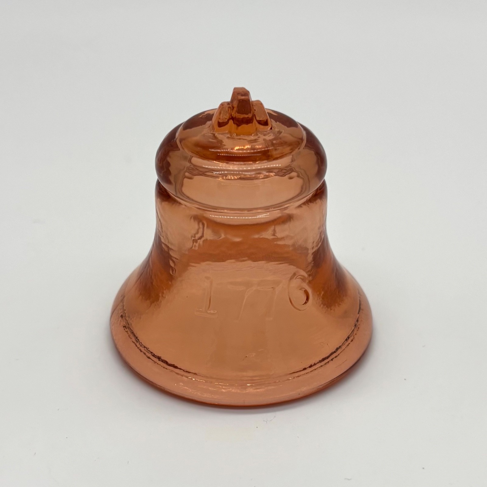 Vintage Degenhart Amber-ish Glass Liberty Bell Bicentennial 1776-1976