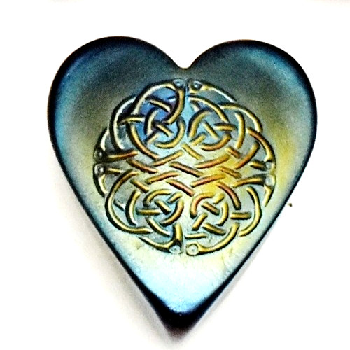 Robert Held Set Of 3 Art Glass Paperweight 2 Seashells & 1 Heart w/Stickers
