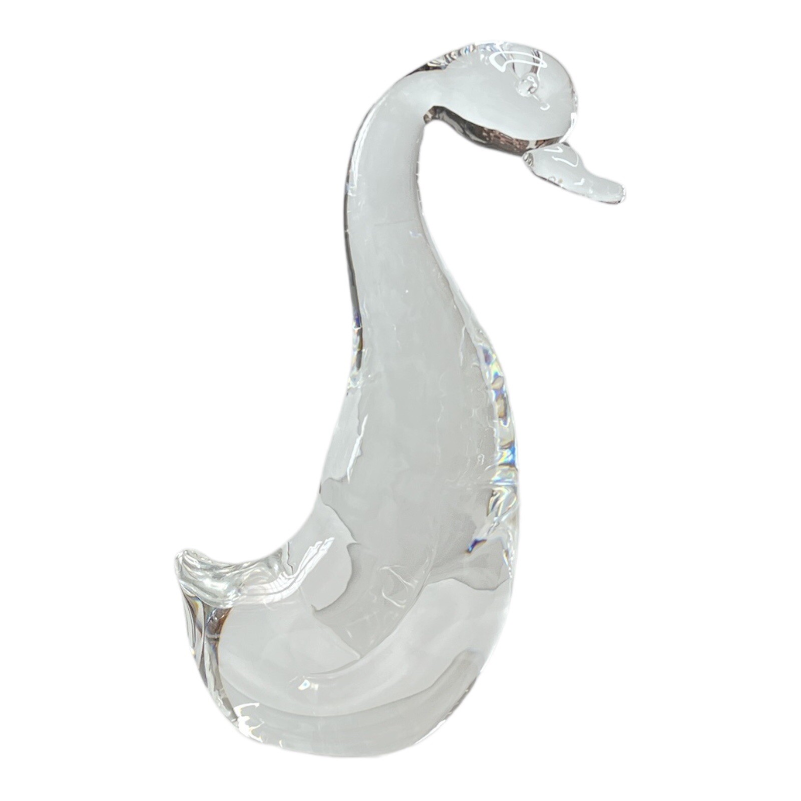 Vintage Steuben Glass Co. Upright Duckling Figurine #8129 Lloyd Atkins USA 1960s