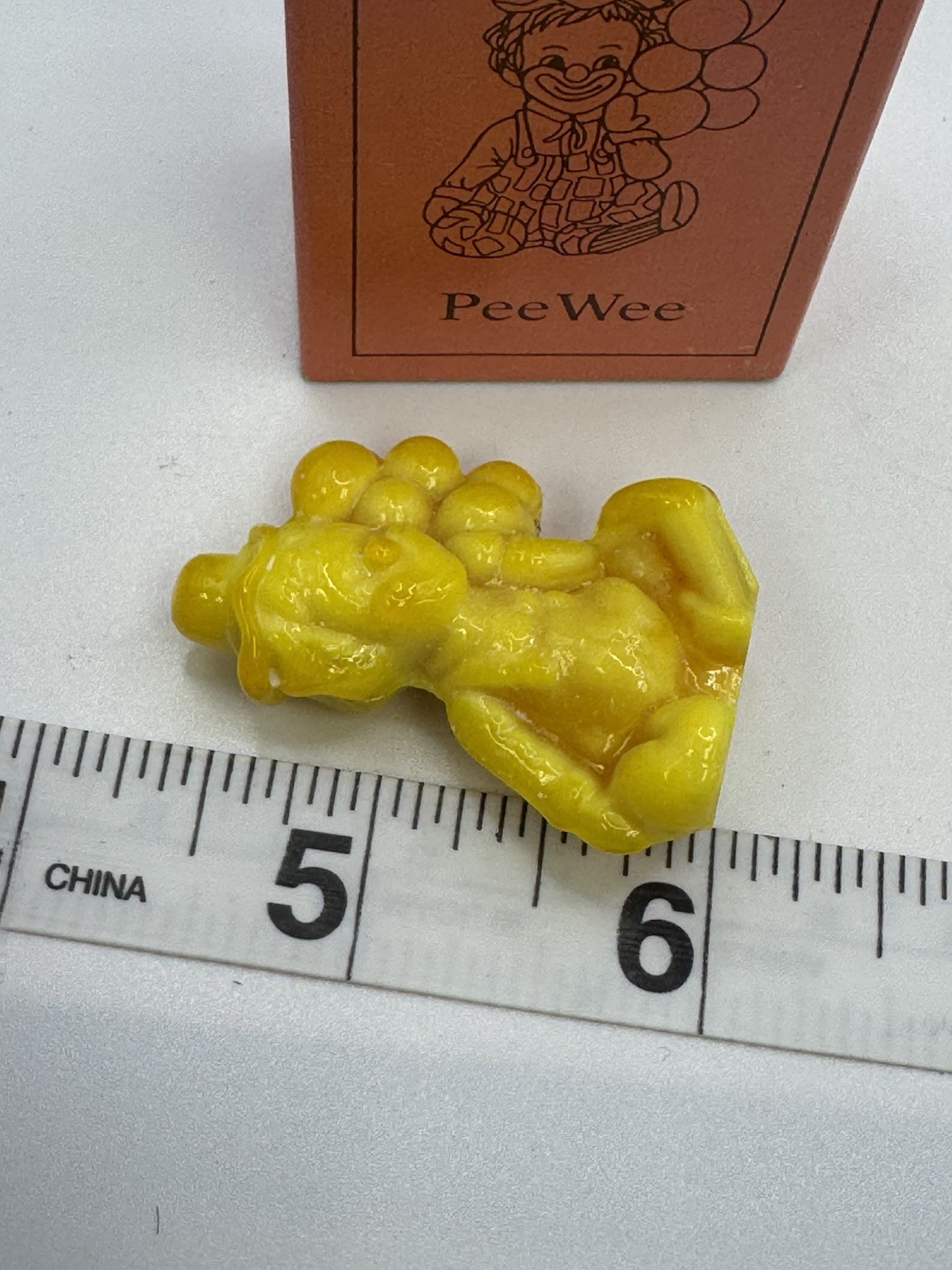 MIB MOSSER GLASS 1-5/8″ “PEE WEE”THE BALLOON CLOWN PEWTER GLASS “X”