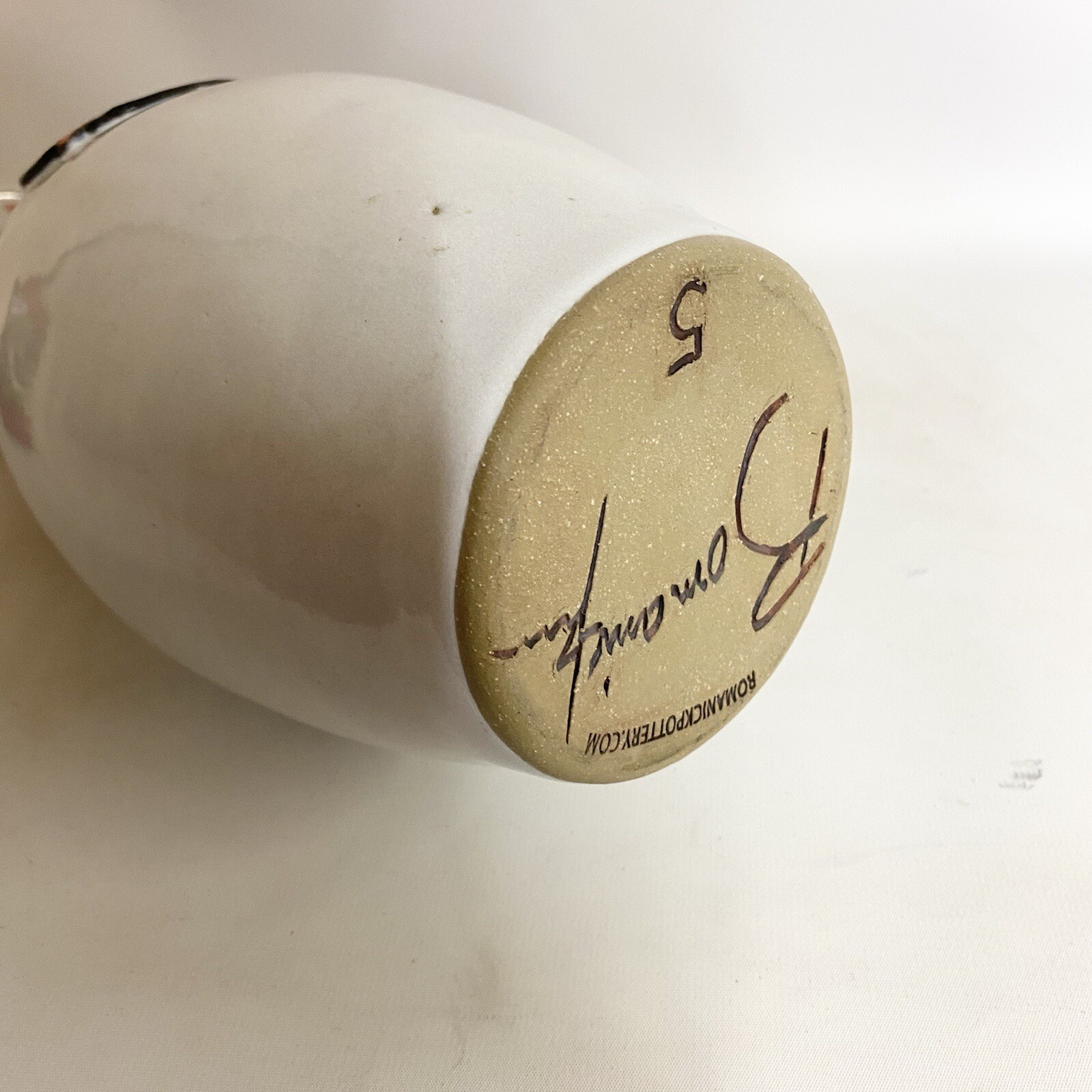 Romanick Studio Pottery Ten Pin Brewing Co Growler Limited Edition Signed #5 16”