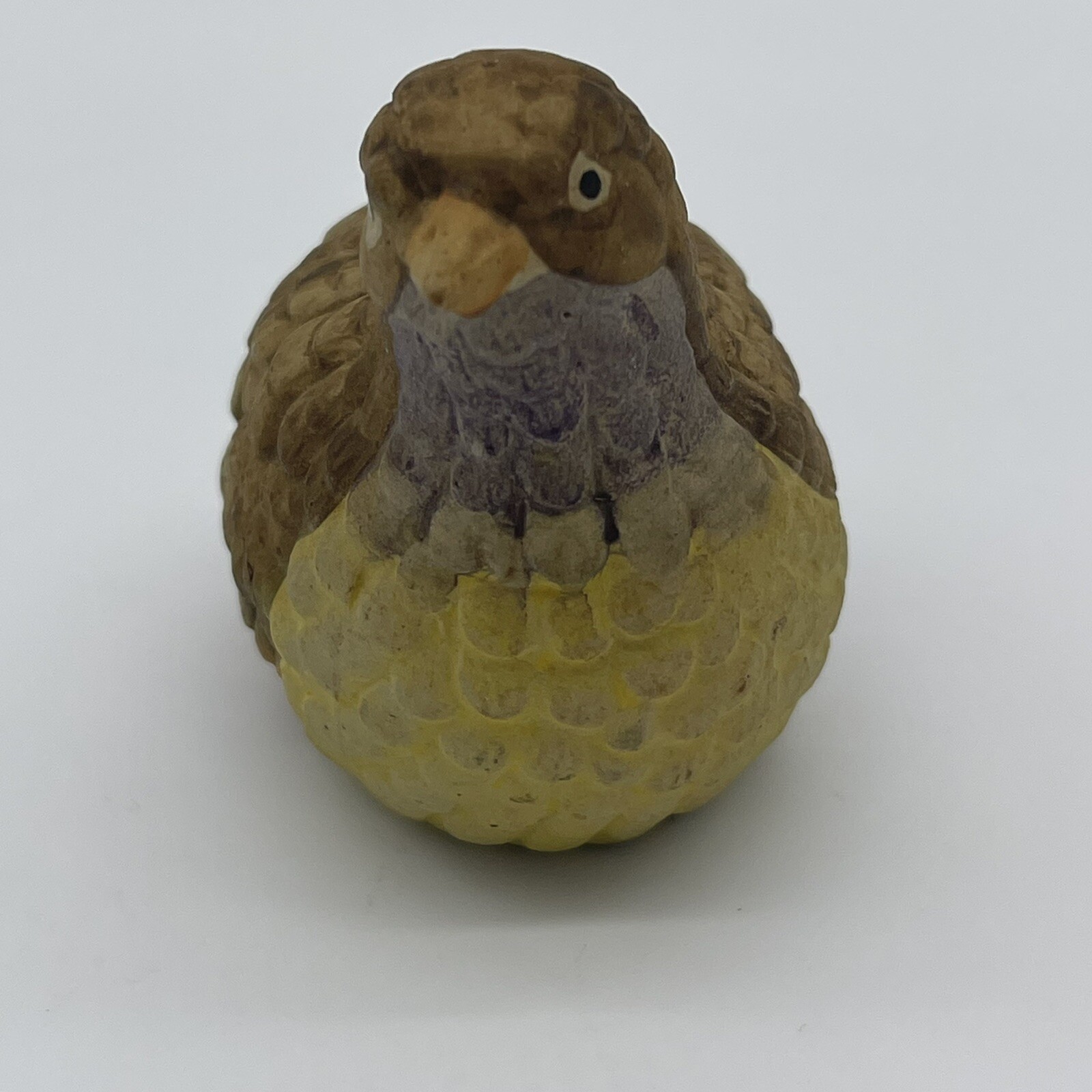 Vintage UCTCI Japan Quail Bird Partridge Ceramic Figurine Lot Of 2 Mother Baby