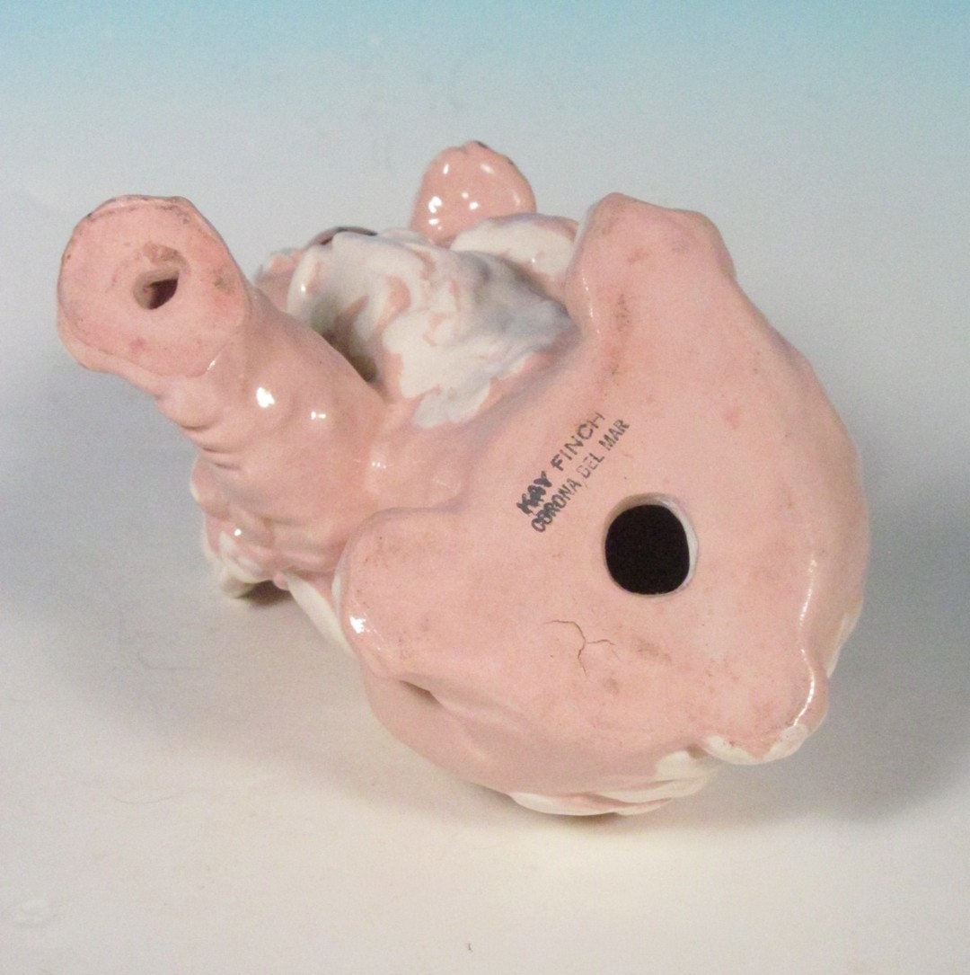 Kay Finch Vintage California Yorkie Terrrier “Ears Up” 1950’s Art Pottery Figure