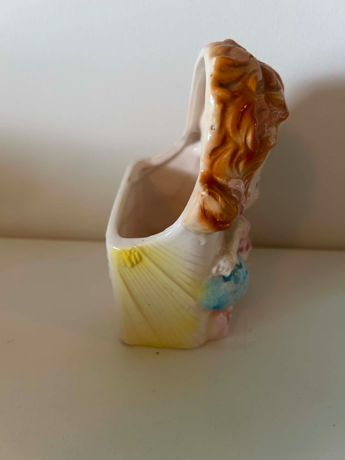 Vintage Japan Swag Rubens? Ardco? Baby Girl Bowling Nursery Head Planter 50’S
