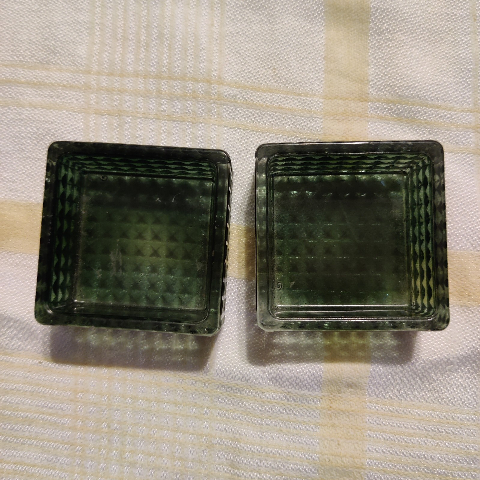 2 Inch Square Glass/ Crystal Small Container See Pictures