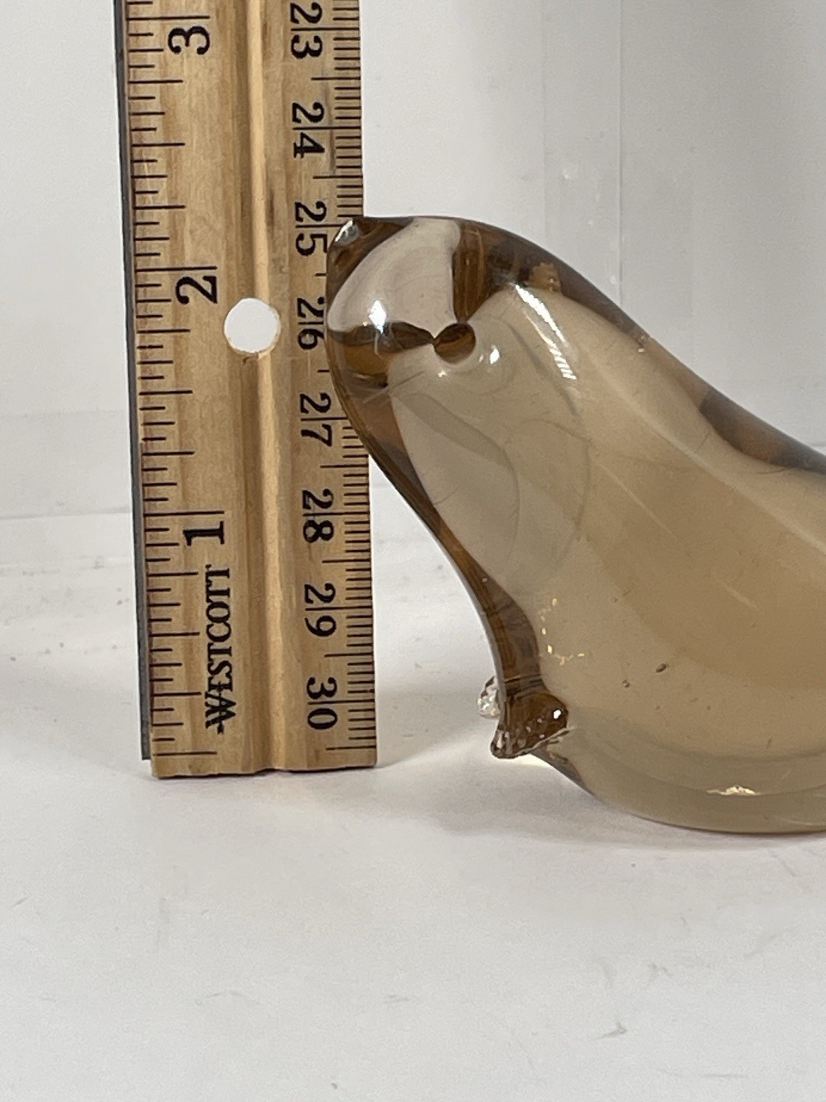 Vintage Handblown Art Glass Seal Figurine Paperweight Murano Style Rare