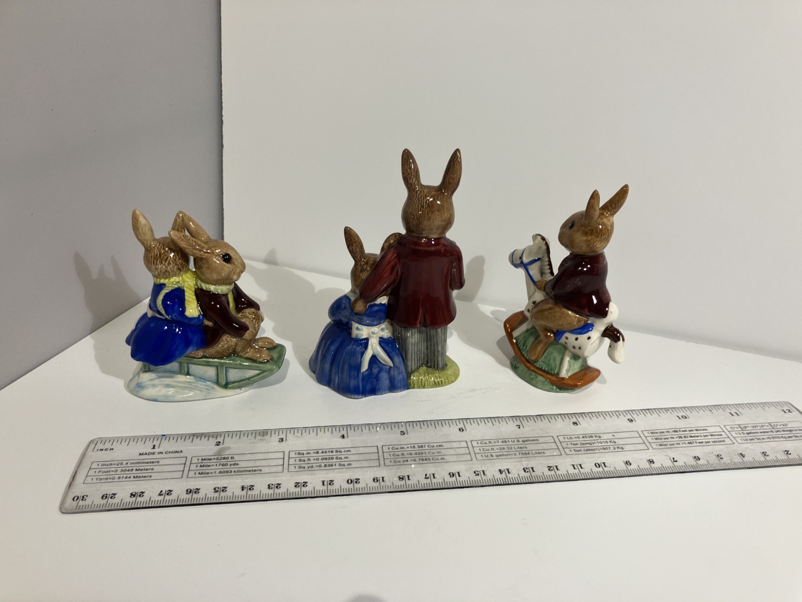 Royal Doulton Bunnykins set of 3 figurines