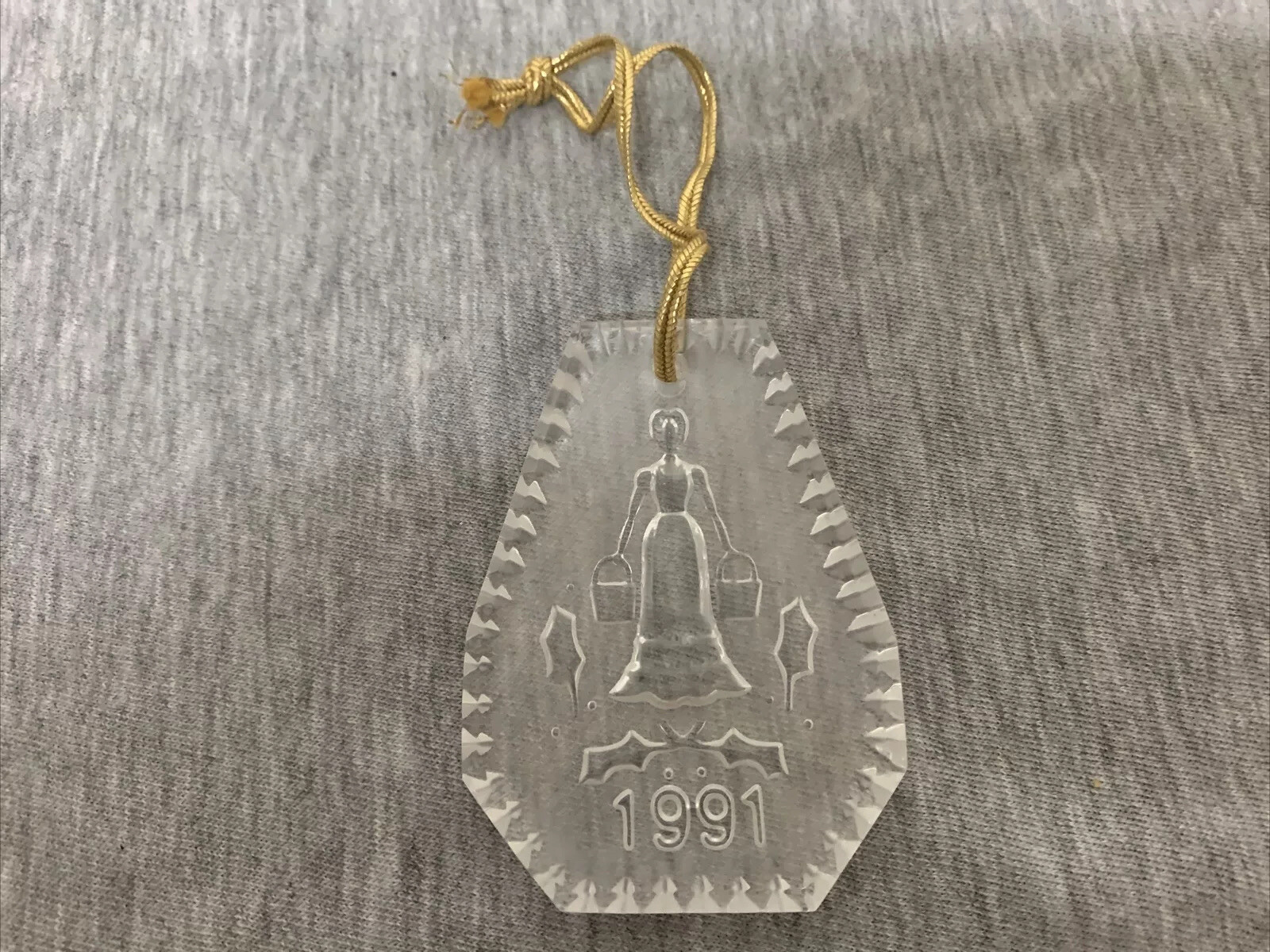 VTG 1991 Waterford Crystal Ornament 12 Days of Christmas – Eight Maids Milking