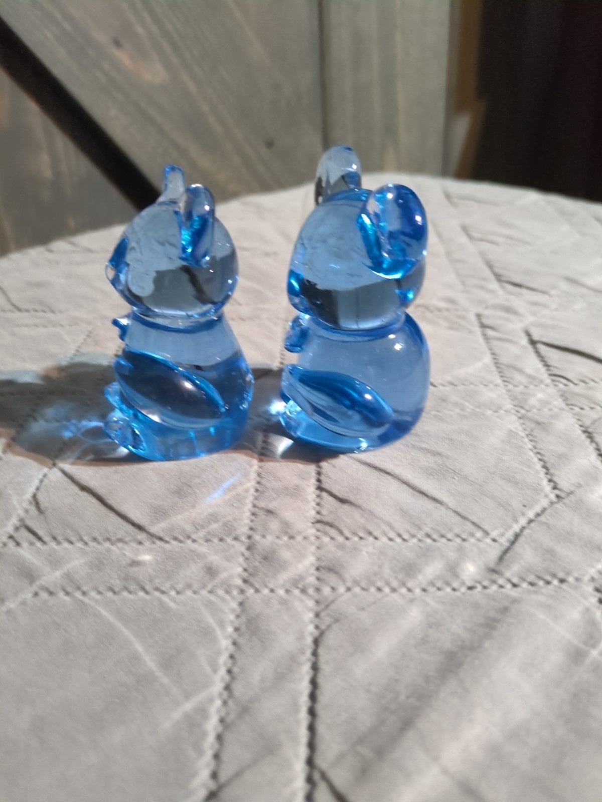 (2) Lot: US Commemorative Fine Art Gallery COBALT BLUE Glass Koala 🐨 BEAR 3”