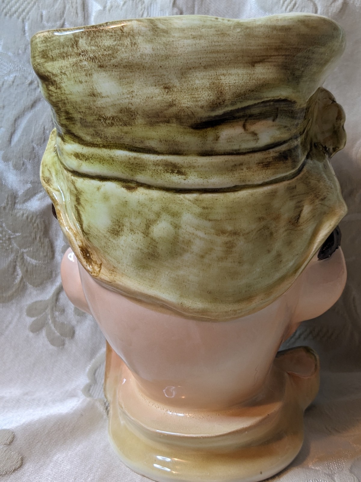 Vintage Lefton Happy Hobo Clown Head Vase 6.5 in Excellent Condition