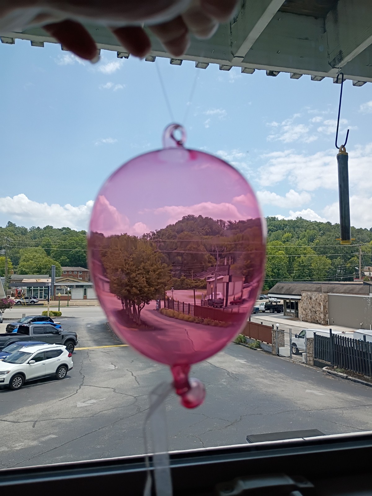 Blown Glass 3D Balloon Shaped Hanging Art Sculpture Suncatcher 5″ Pink Ornament