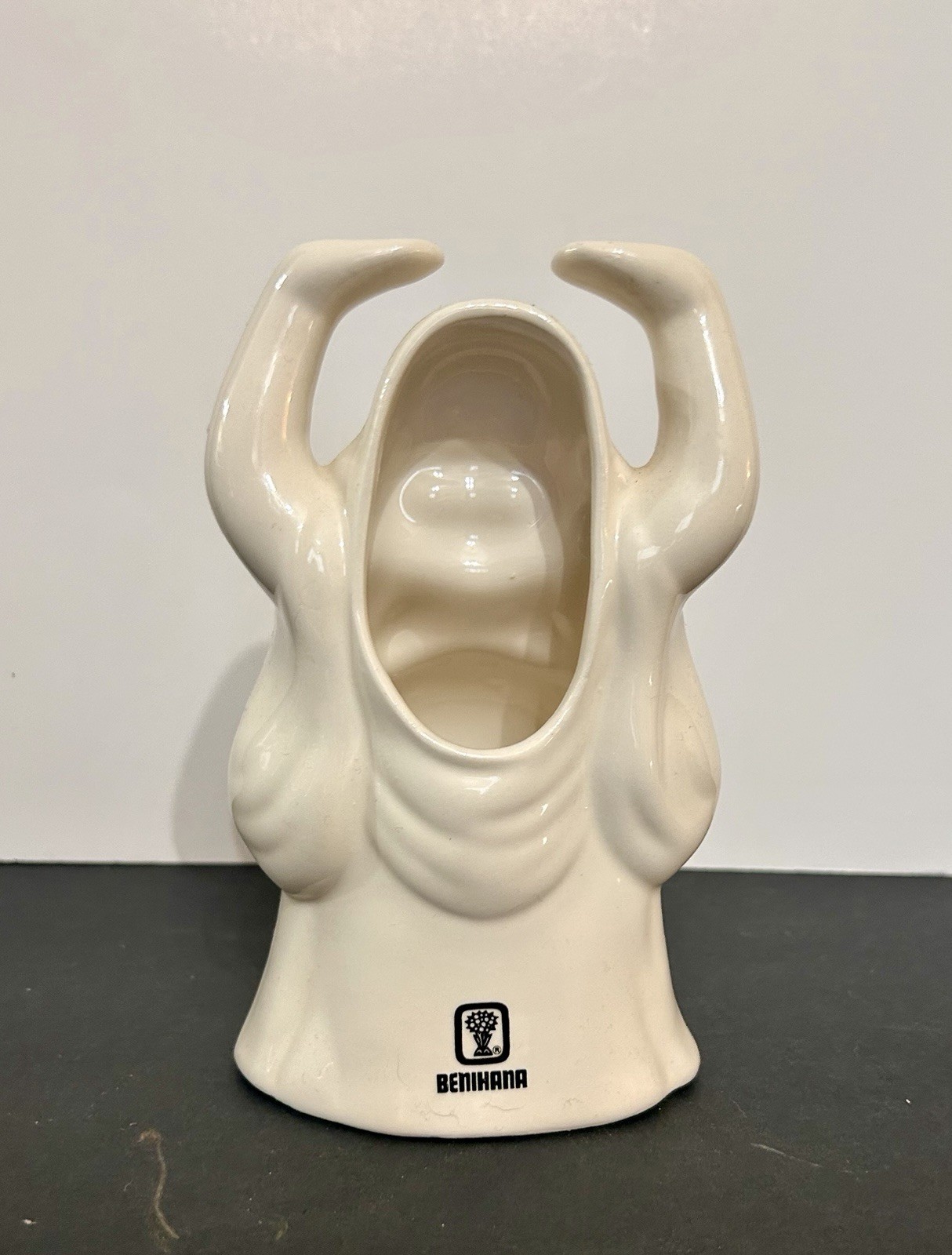 RARE Mid-Century Benihana Ceramic Happy Buddha Planter
