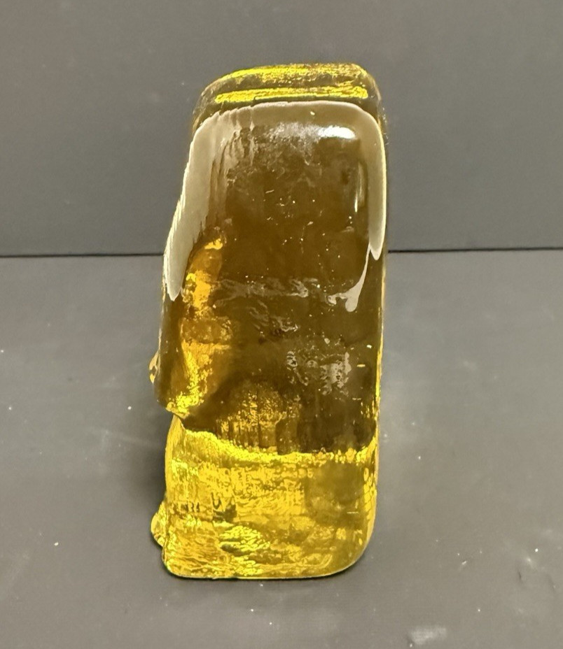 Blenko Glass Cryptid Critter 2523C – Grafton Monster – Citrine